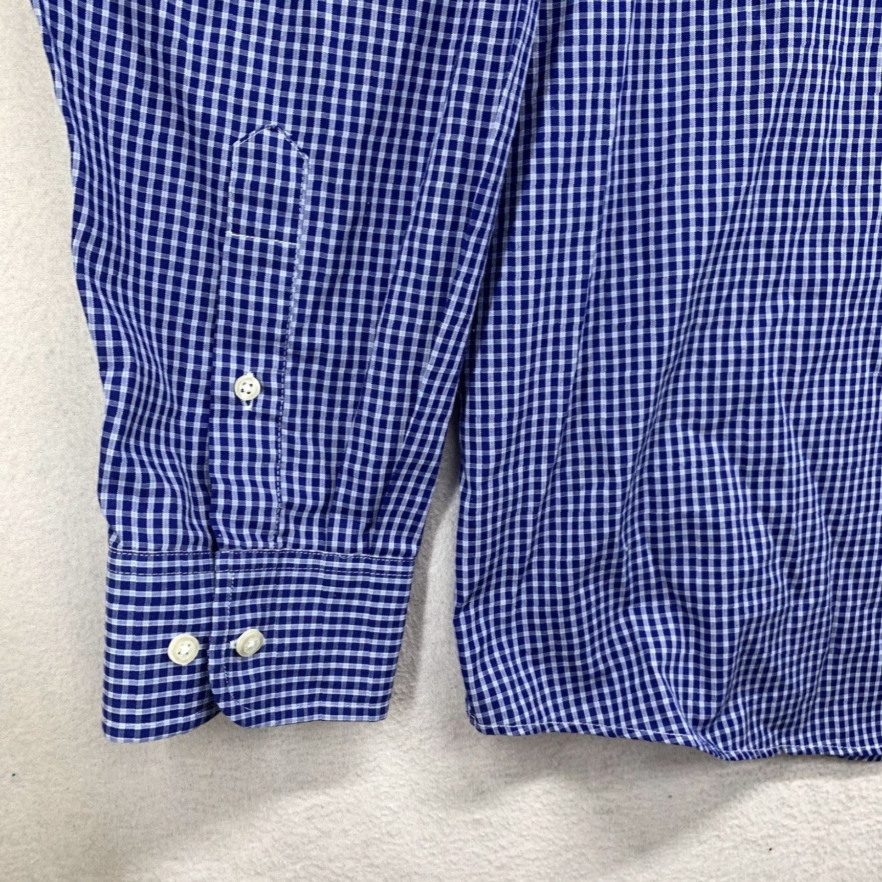 Dockers DOCKERS Shirt Plaid Button-Up Long Sleeve Blue XL Regular Mens Size US XL / EU 56 / 4 - 2 Thumbnail
