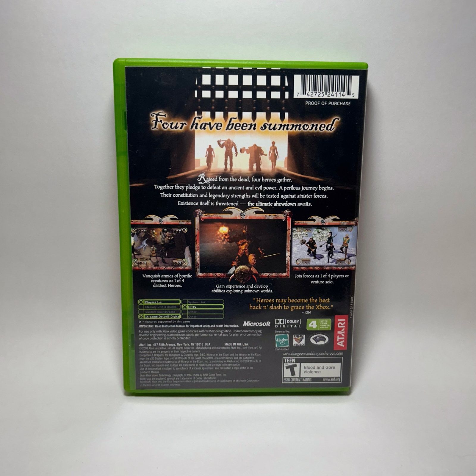Microsoft Dungeons & Dragons: Heroes - CIB/MINT - Xbox Size 26 - 4 Thumbnail