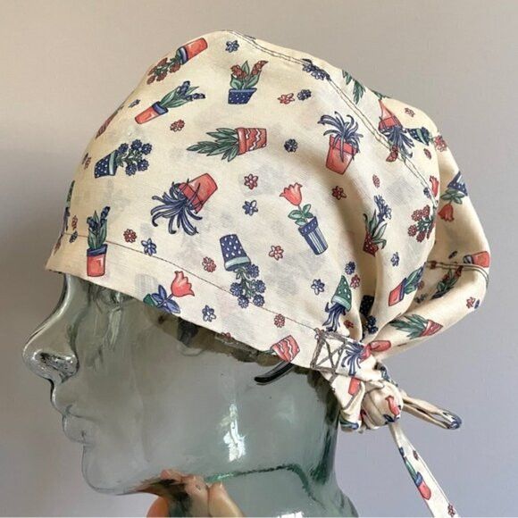 Handmade Handmade Boho Potted Plants Hair Bonnet - One Size 🪴 Size ONE SIZE - 2 Thumbnail