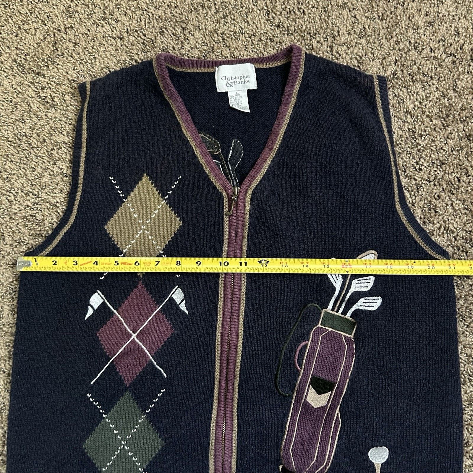 Other Vintage Christopher & Banks Embroidered Golf Vest Size XL Size XL / US 12-14 / IT 48-50 - 12 Thumbnail