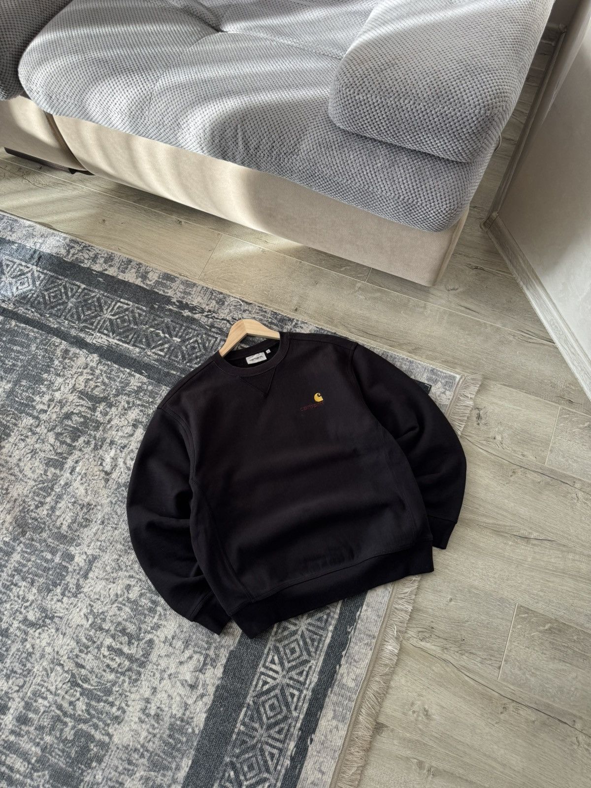 Carhartt Carhartt Black American Script Logo Basic Sweatshirt Size US S / EU 44-46 / 1 - 7 Thumbnail