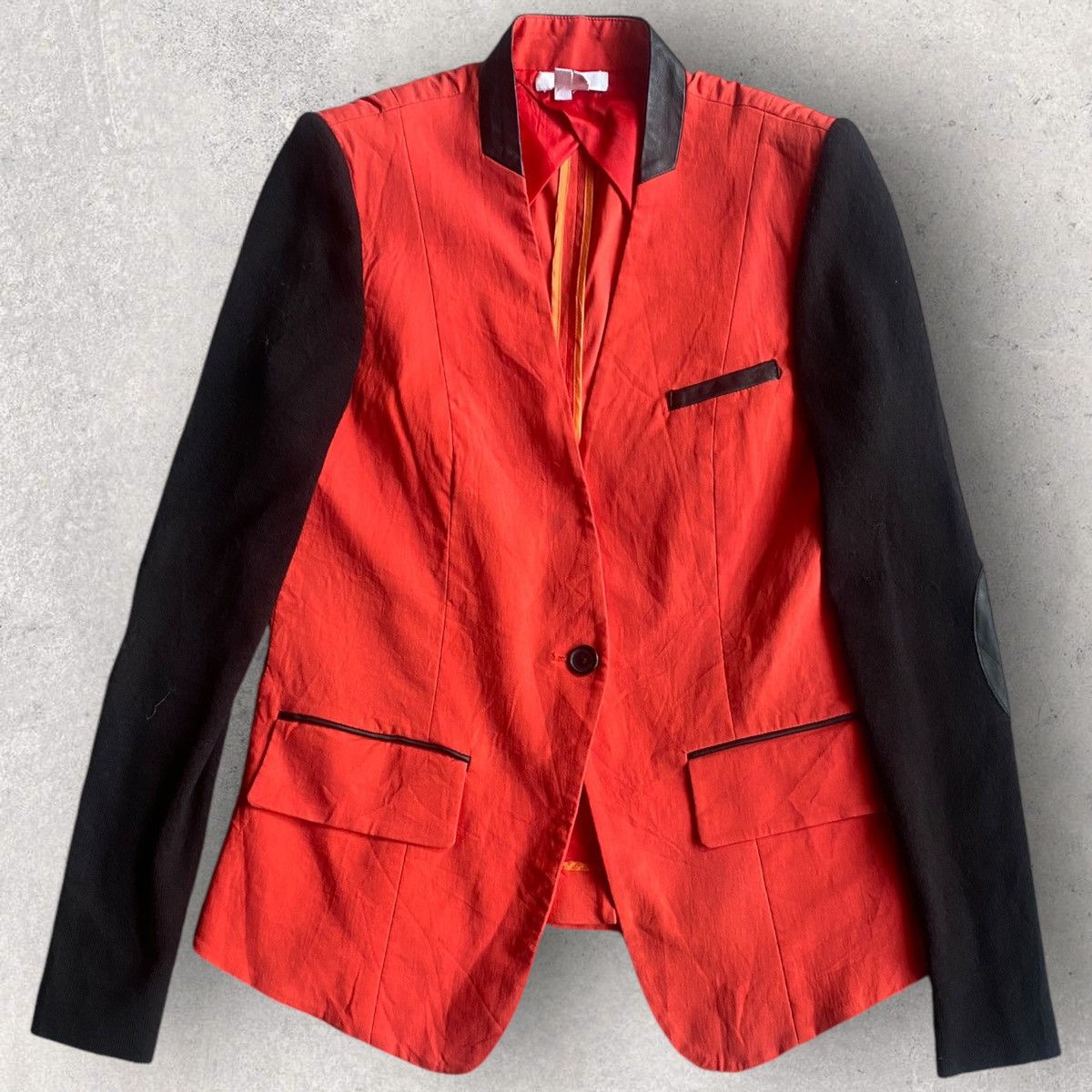Helmut Lang Helmut Lang Contrasts Collar And Sleeve Blazer Size S / US 4 / IT 40 - 2 Thumbnail