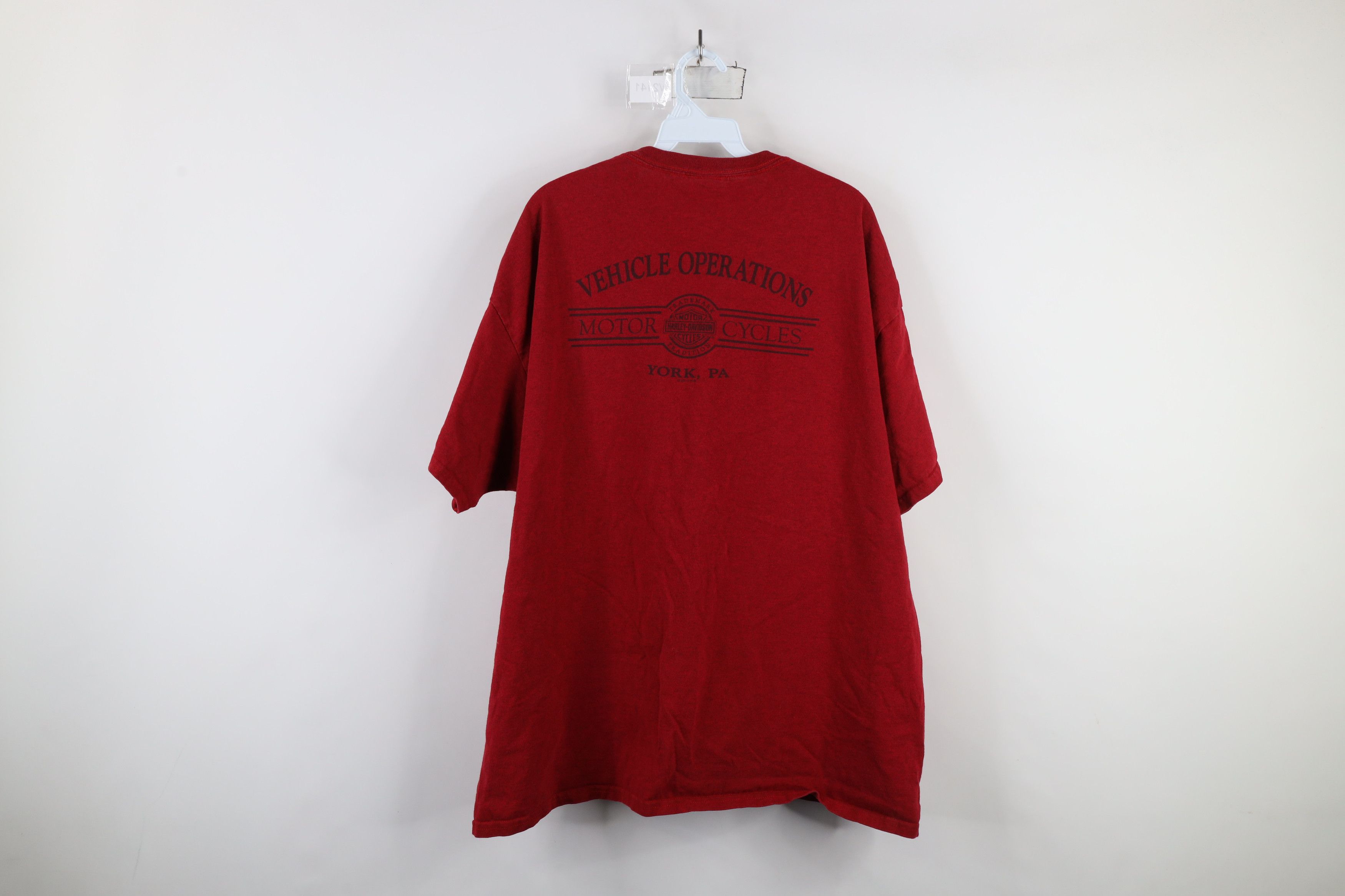 Harley Davidson × Vintage Vintage Y2K Harley Davidson Spell Out Big Logo T-Shirt Red Size US XXL / EU 58 / 5 - 10 Thumbnail