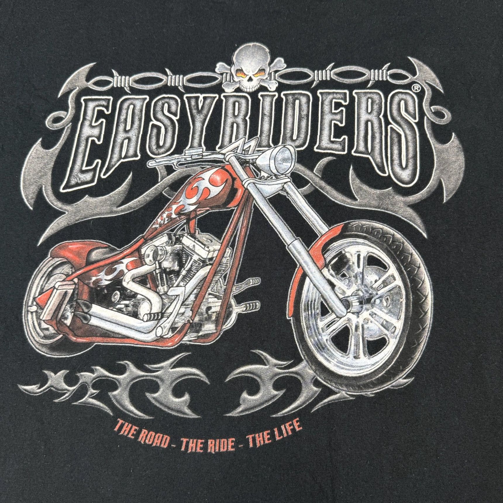 Anvil Easyriders Shirt Mens 3XL Black Motorcycle Biker Skull Graphic Tee Anvil Size US XXL / EU 58 / 5 - 3 Thumbnail