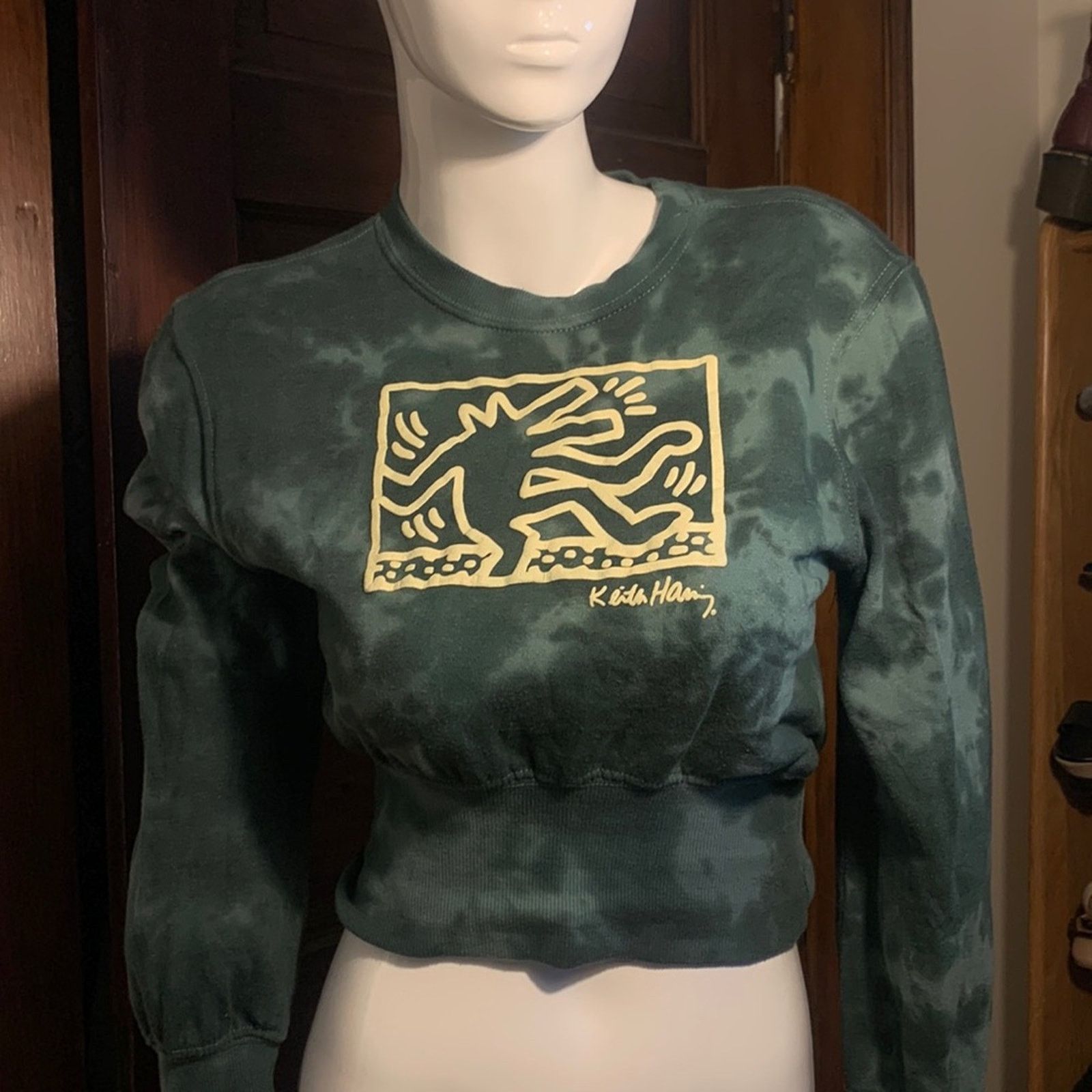 Keith Haring Keith Haring tie dye cropped sweatshirt dancing barking dog Size S / US 4 / IT 40 - 1 Thumbnail