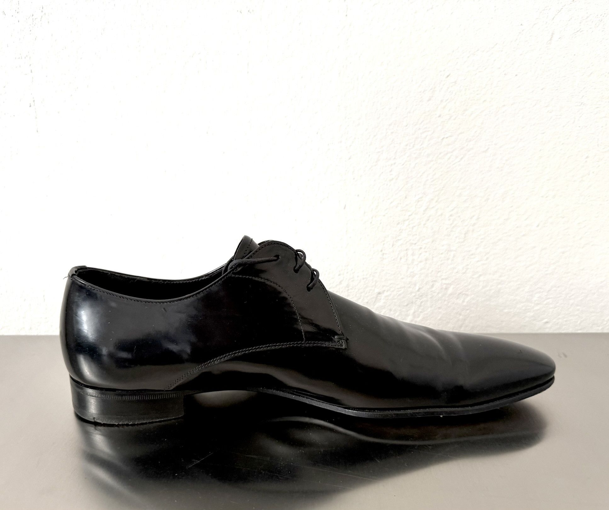Prada Prada Black Leather Derby Shoes EU44 Made in Italy Size US 11 / EU 44 - 5 Thumbnail