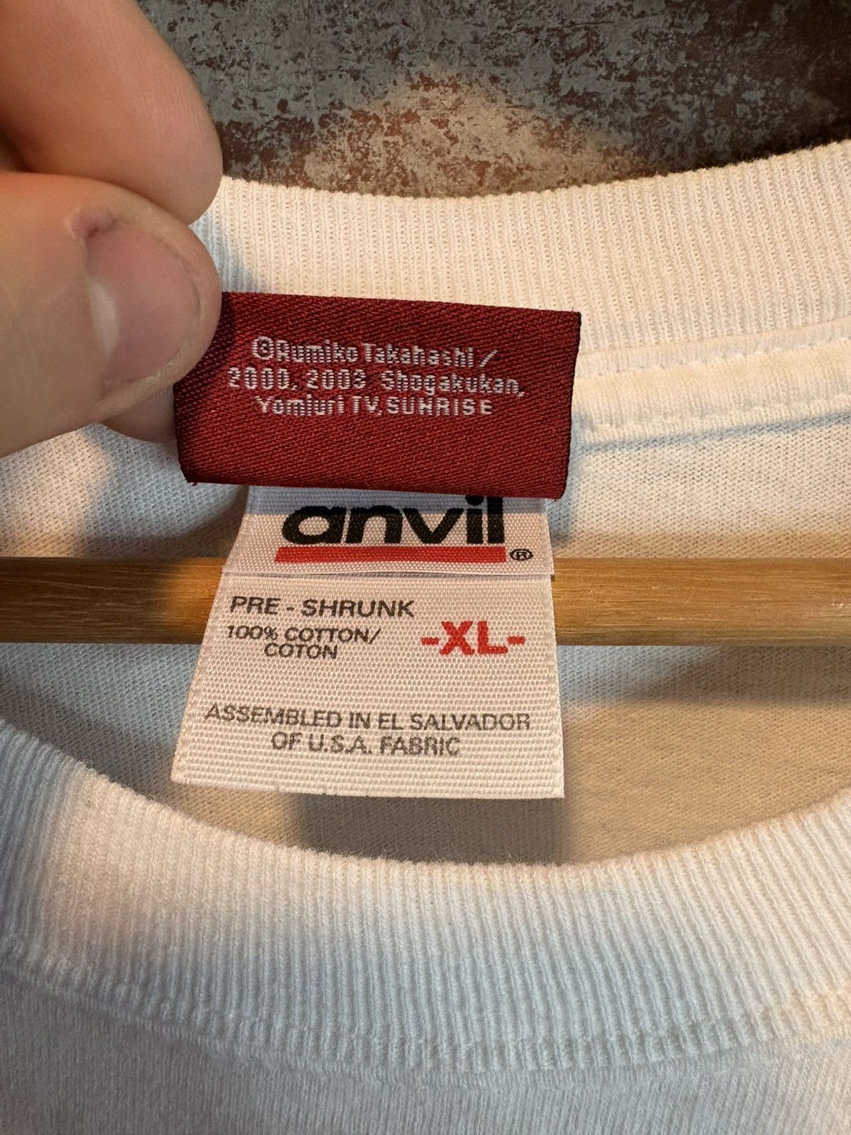 Anvil Vintage Y2K 2003 Inuyasha Anime Manga White Triangle T-Shirt Size US XL / EU 56 / 4 - 3 Thumbnail