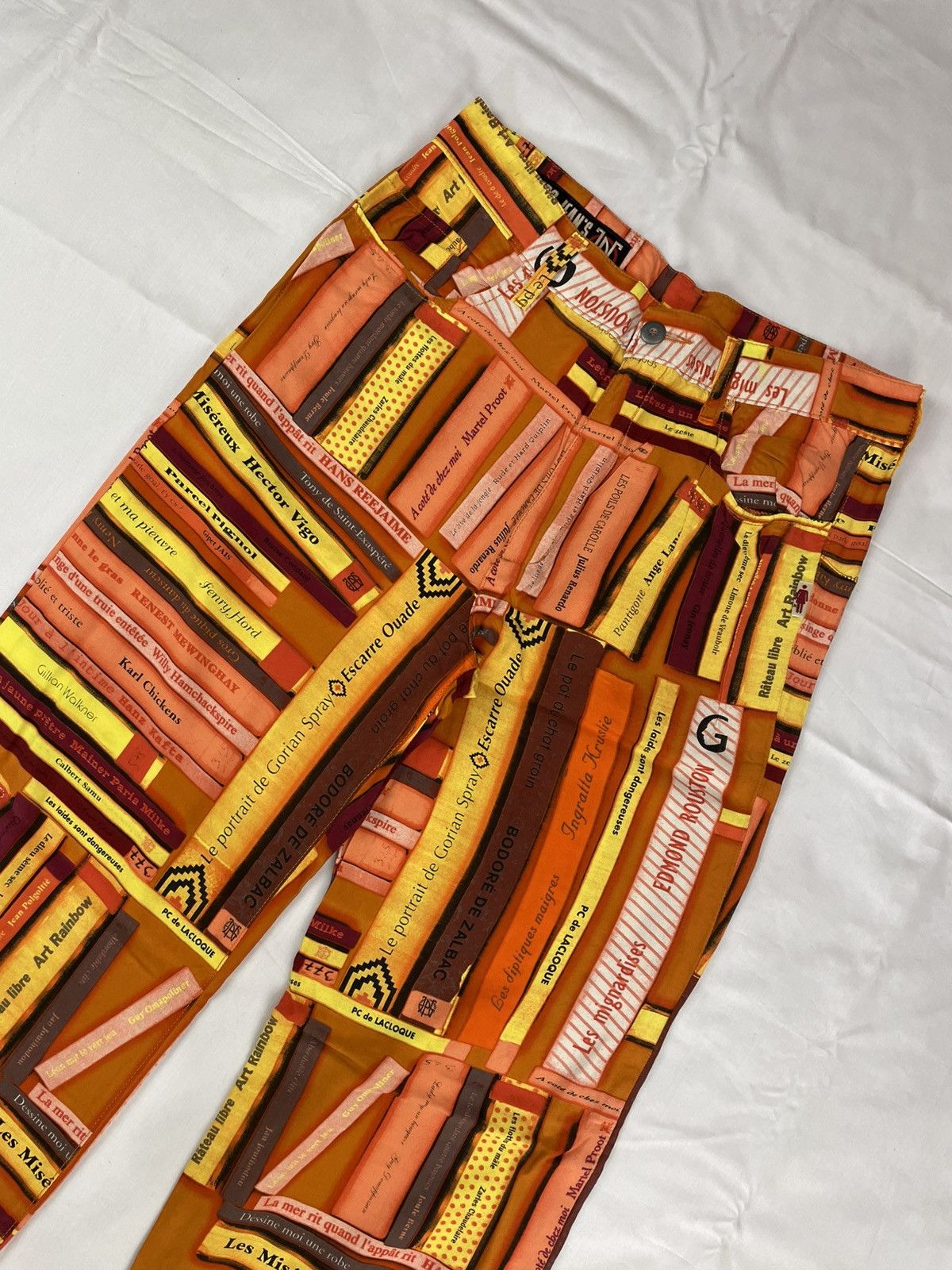 Jean Paul Gaultier SS2001 Jean Paul Gaultier Book Shelf Parody Pants Vintage Size US 31 - 6 Thumbnail