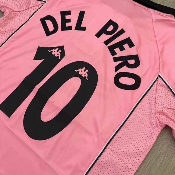 Kappa Juventus 97/98 Alessandro Del Piero #10 Retro Pink Soccer Je Size US XXL / EU 58 / 5 - 6 Thumbnail