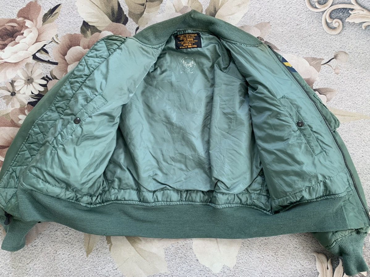 Vintage Vintage MA-1 Usaf Military Bomber Jacket Zip Ideal Usa Size US M / EU 48-50 / 2 - 15 Thumbnail