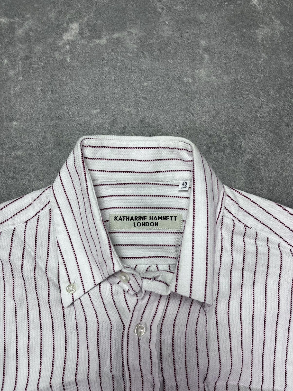 Katharine Hamnett London Katharine Hamnett London Vintage Striped Shirt 40 Archive Size US M / EU 48-50 / 2 - 7 Thumbnail