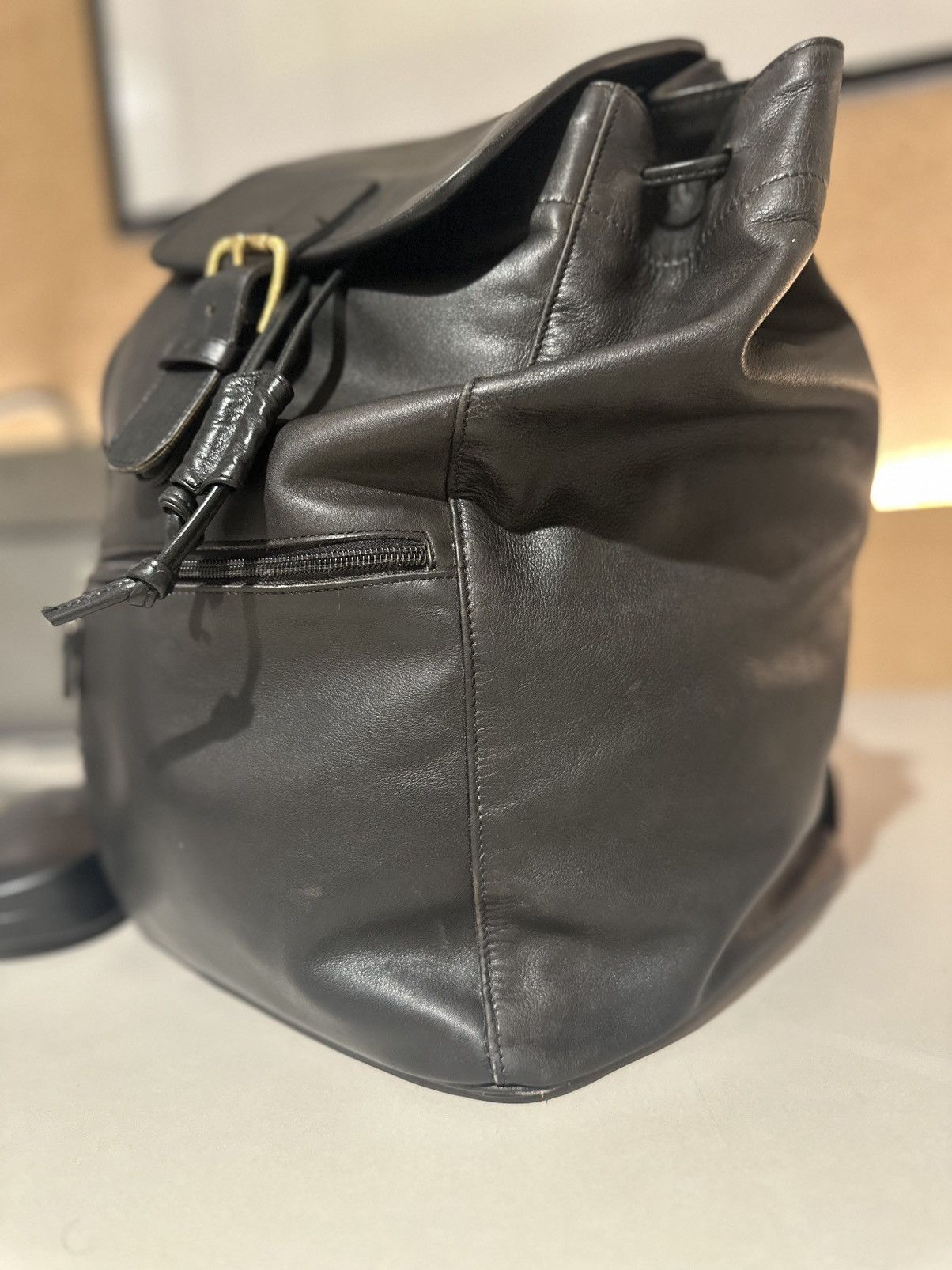 Coach Vintage Coach Backpack 329-305 Black Glovetanned Leather 90s Size ONE SIZE - 14 Thumbnail