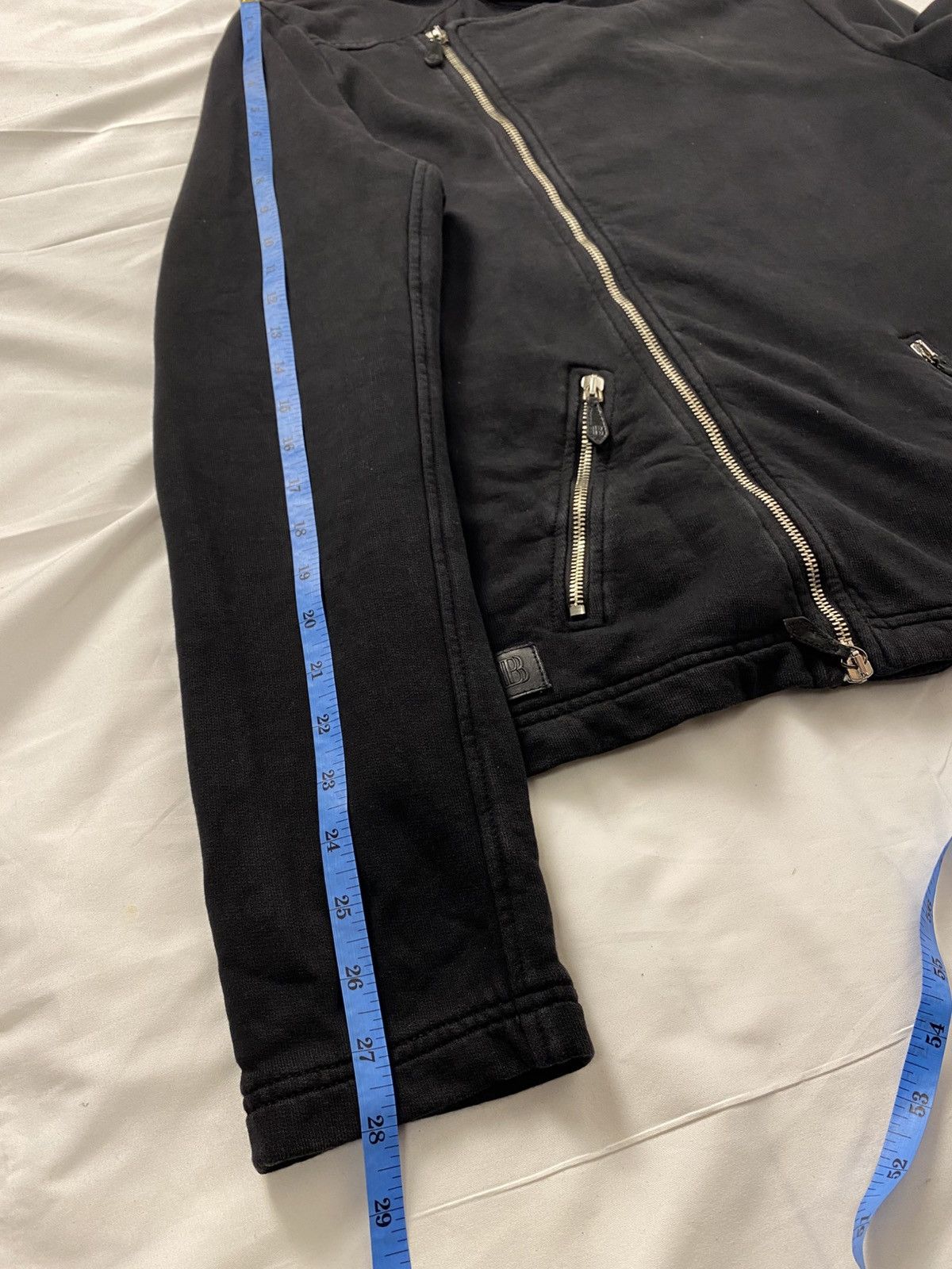 Balmain Rare 🔥 Pierre Balmain Black Biker Asymmetrical Jacket Size US M / EU 48-50 / 2 - 19 Thumbnail