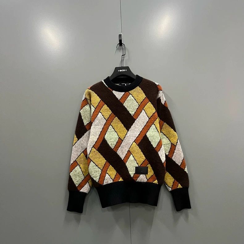 Louis Vuitton Louis Vuitton Color-block jacquard crewneck sweater 2501-Ne Size US S / EU 44-46 / 1 - 1 Thumbnail