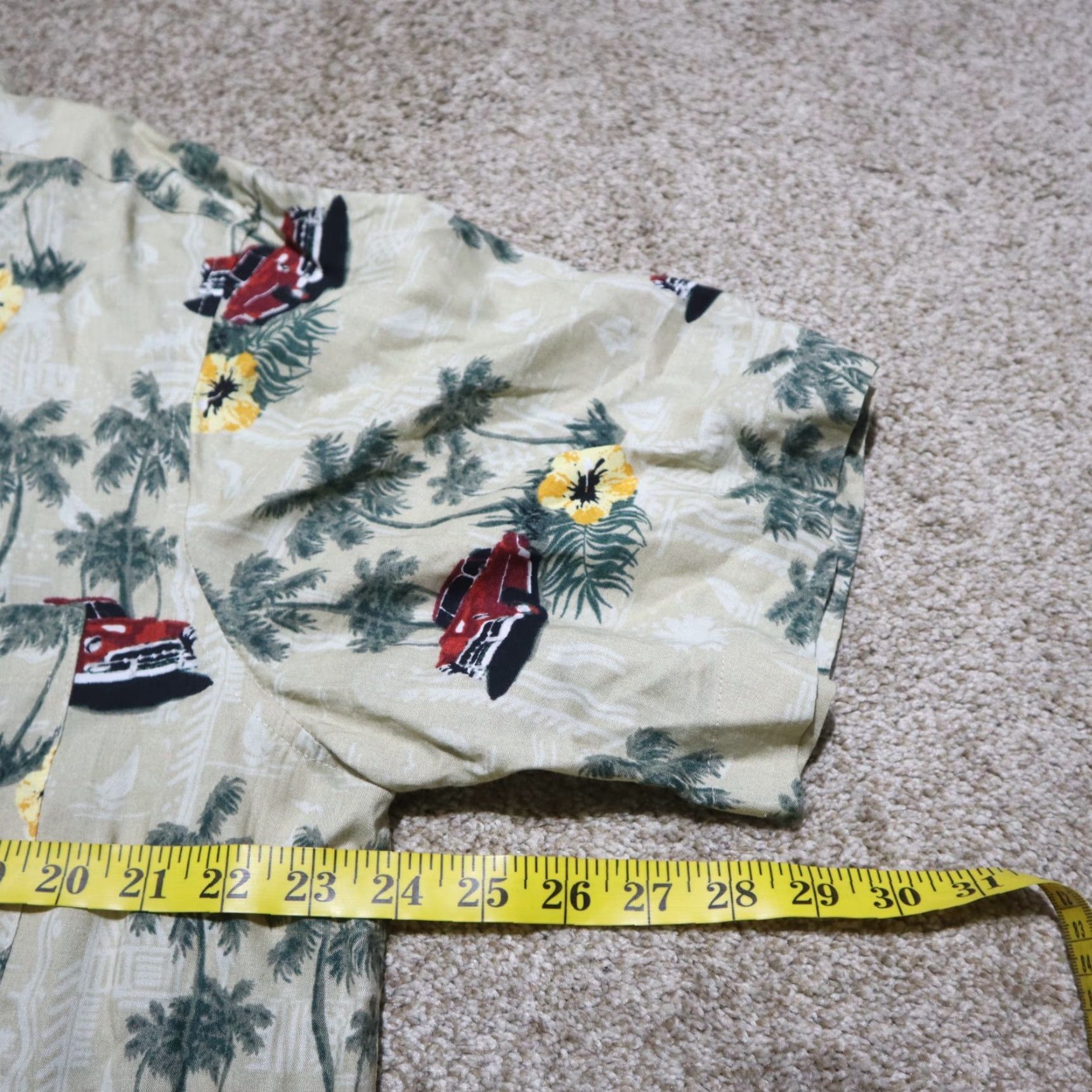 Vintage VINTAGE Knightsbridge Hawaiian Shirt Mens Large 100% Rayon Palm Trees Classic Car Size US L / EU 52-54 / 3 - 5 Thumbnail