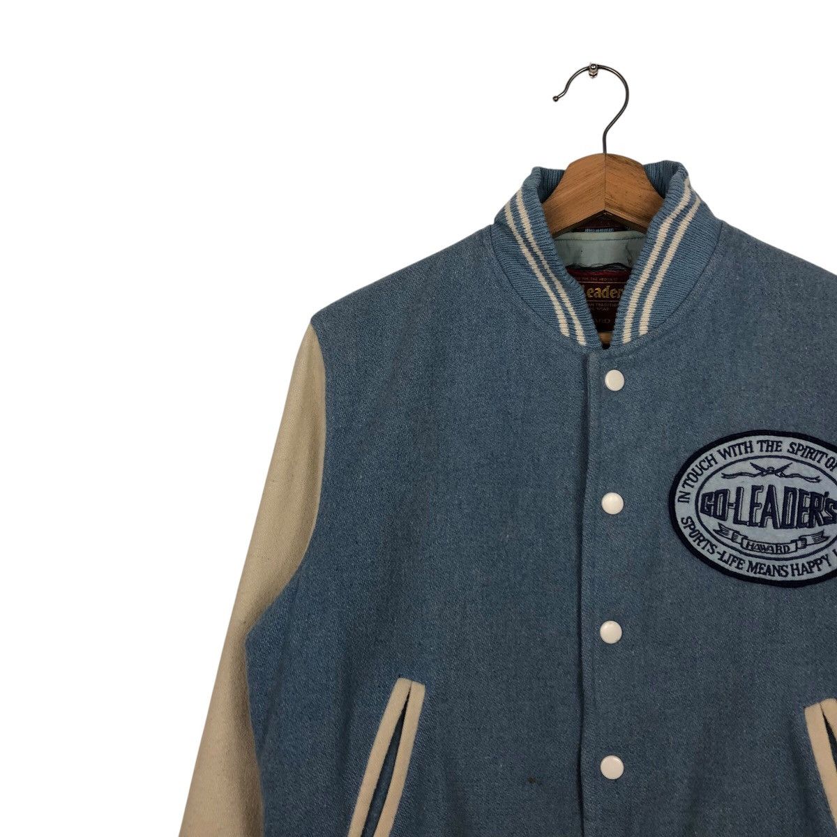 Japanese Brand × Vintage 📌Vintage Jumper Varsity Jacket Go Leaders Haward Big Logo Size US M / EU 48-50 / 2 - 8 Thumbnail