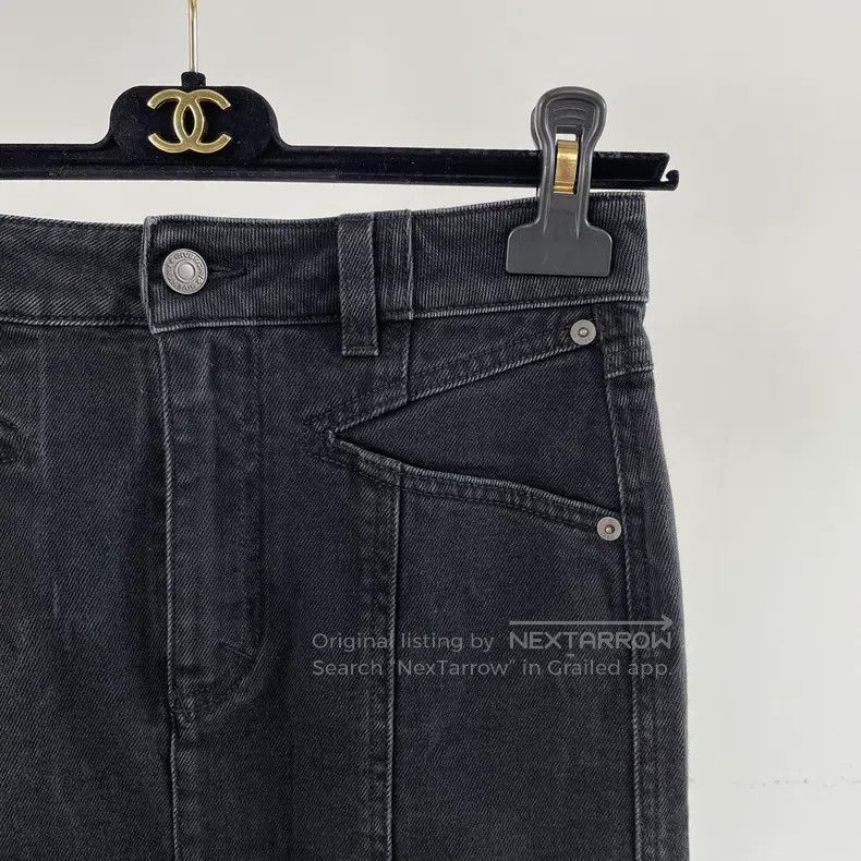 Givenchy Givenchy Black Denim Skirt Size 33" - 3 Thumbnail