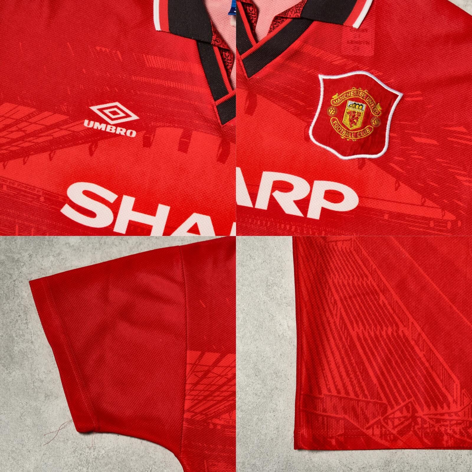 Umbro 1994/96 Manchester United Home Shirt Umbro (L) Size US L / EU 52-54 / 3 - 5 Thumbnail