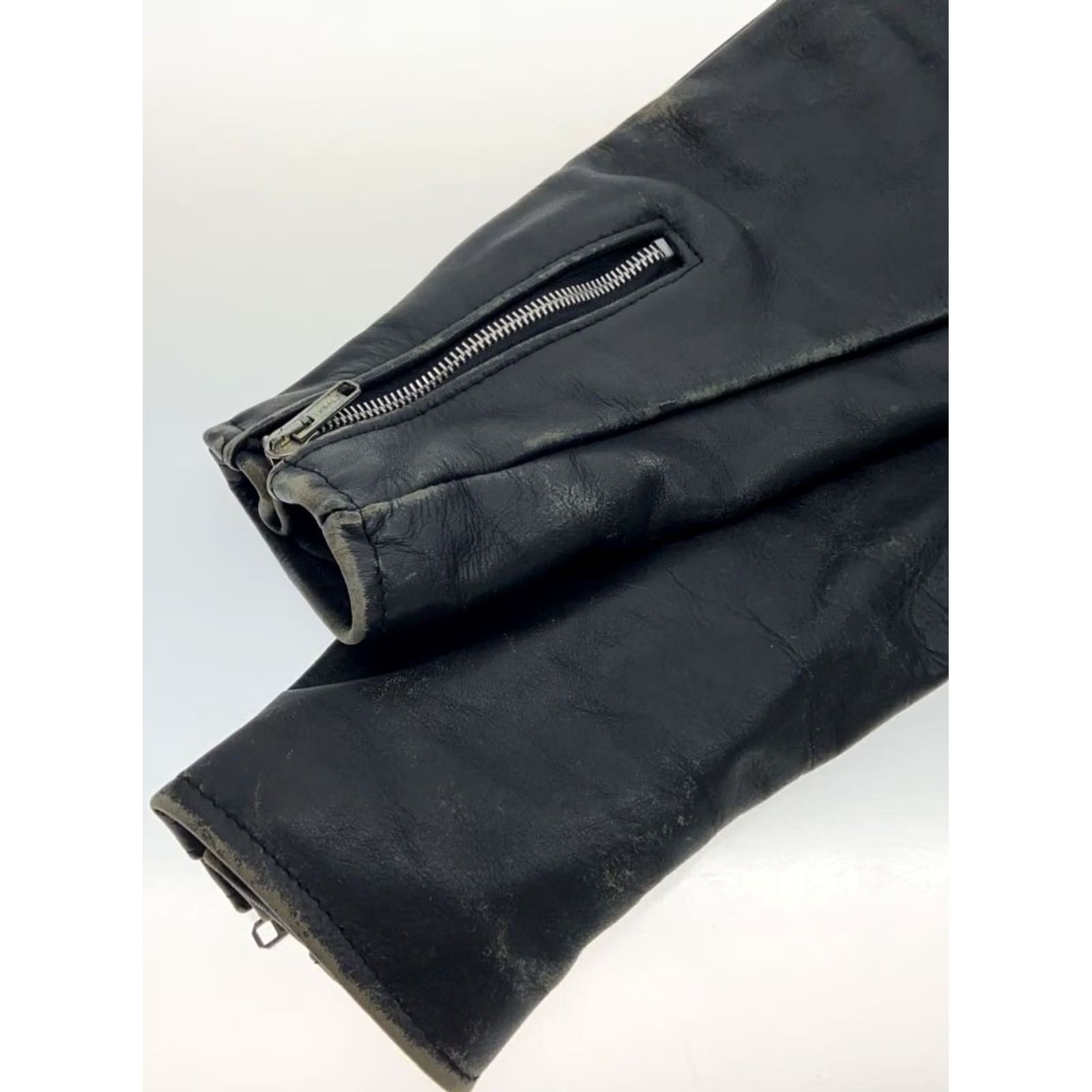 Schott VINTAGE Schott Perfecto Double Leather Riders Jacket 36 Black Mens Jacket Short Leather Bike 80s 90s Size US XXS / EU 40 - 5 Thumbnail