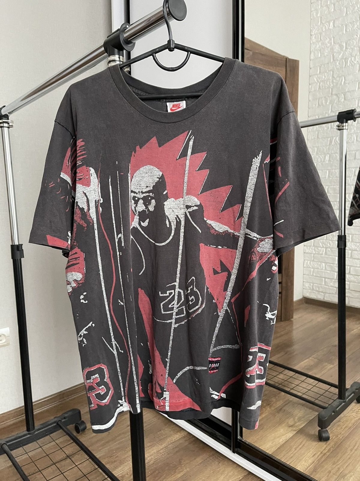 Nike Nike Air Jordan Vintage T-Shirt Tee 90s Oll Over Print AOP Size US M / EU 48-50 / 2 - 2 Thumbnail