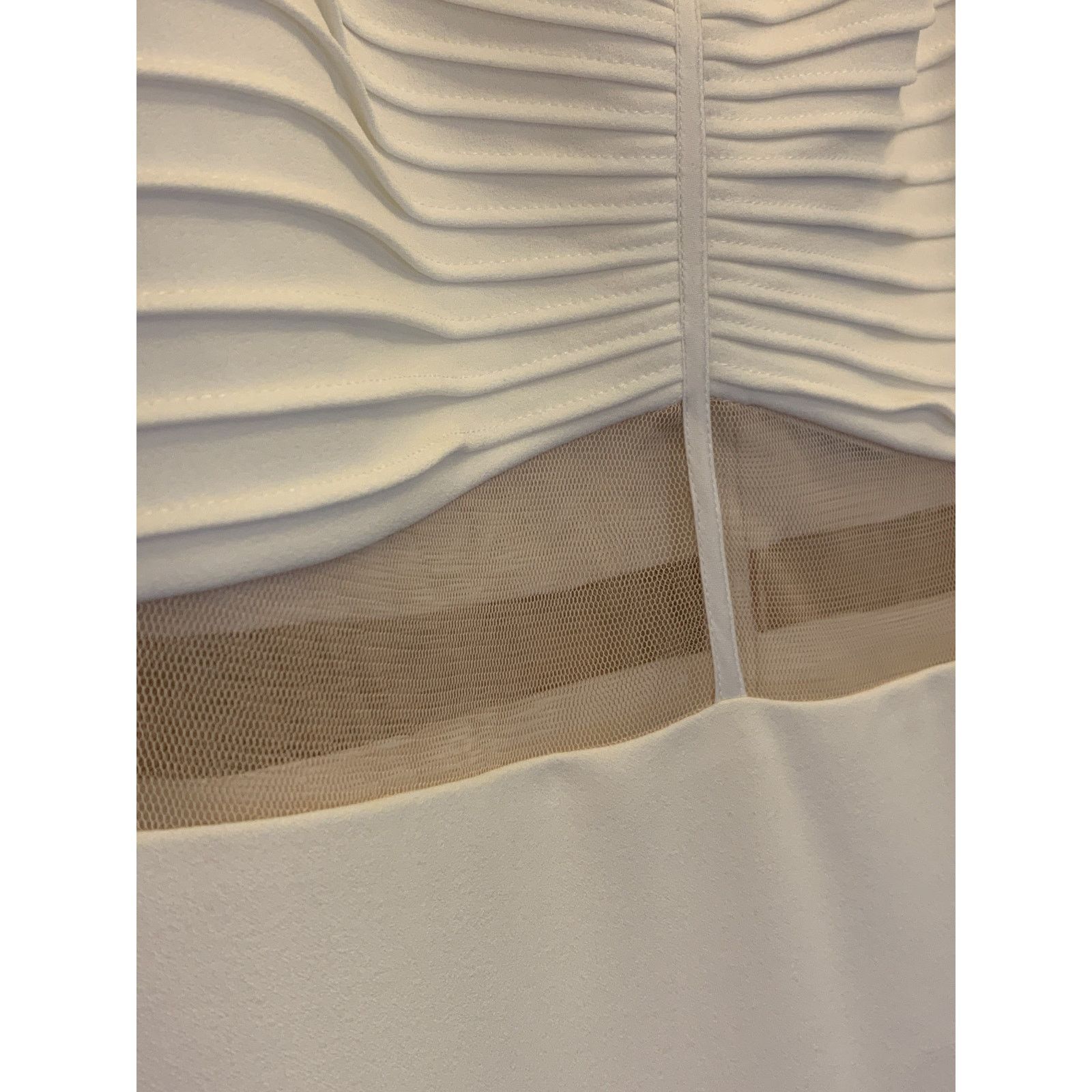 Adrianna Papell NEW Adrianna Papell Ivory Mesh Illusion Gown - Size 16 - NWT Size XXL / US 16-18 / IT 52-54 - 8 Thumbnail