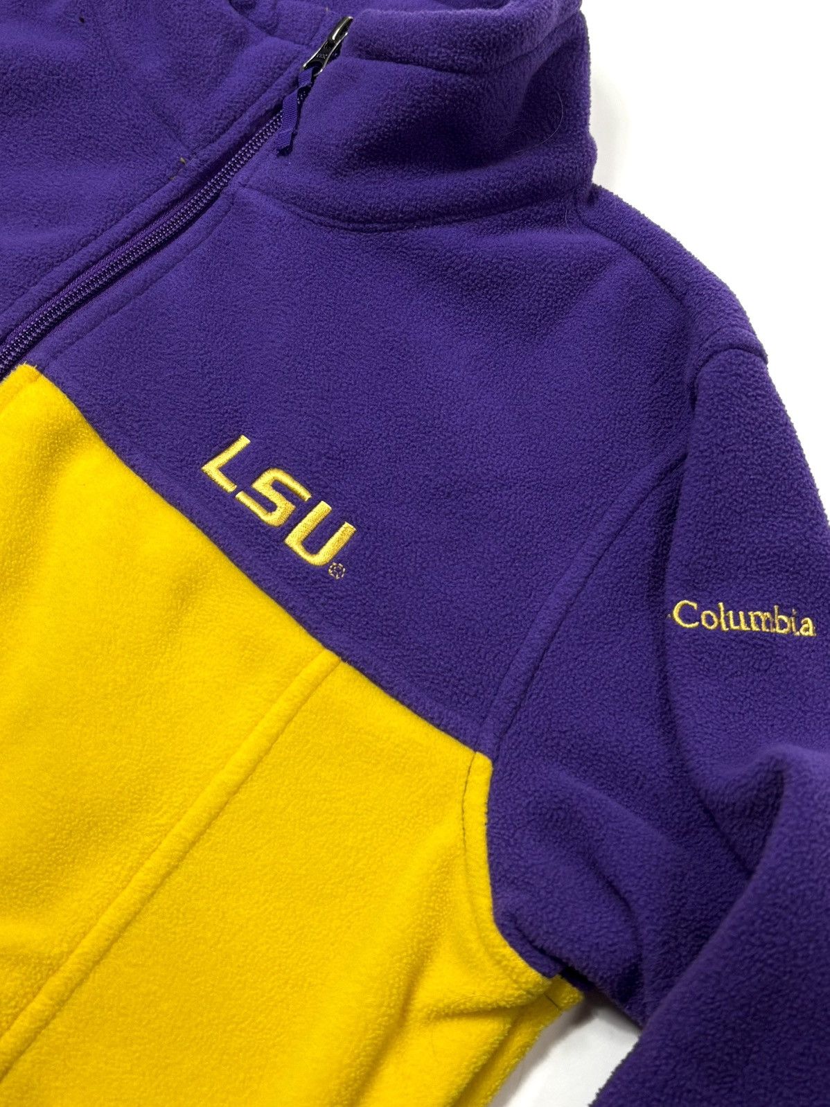Vintage Vintage 2000s Columbia LSU Tigers Fleece Full Zip Size US L / EU 52-54 / 3 - 1 Thumbnail