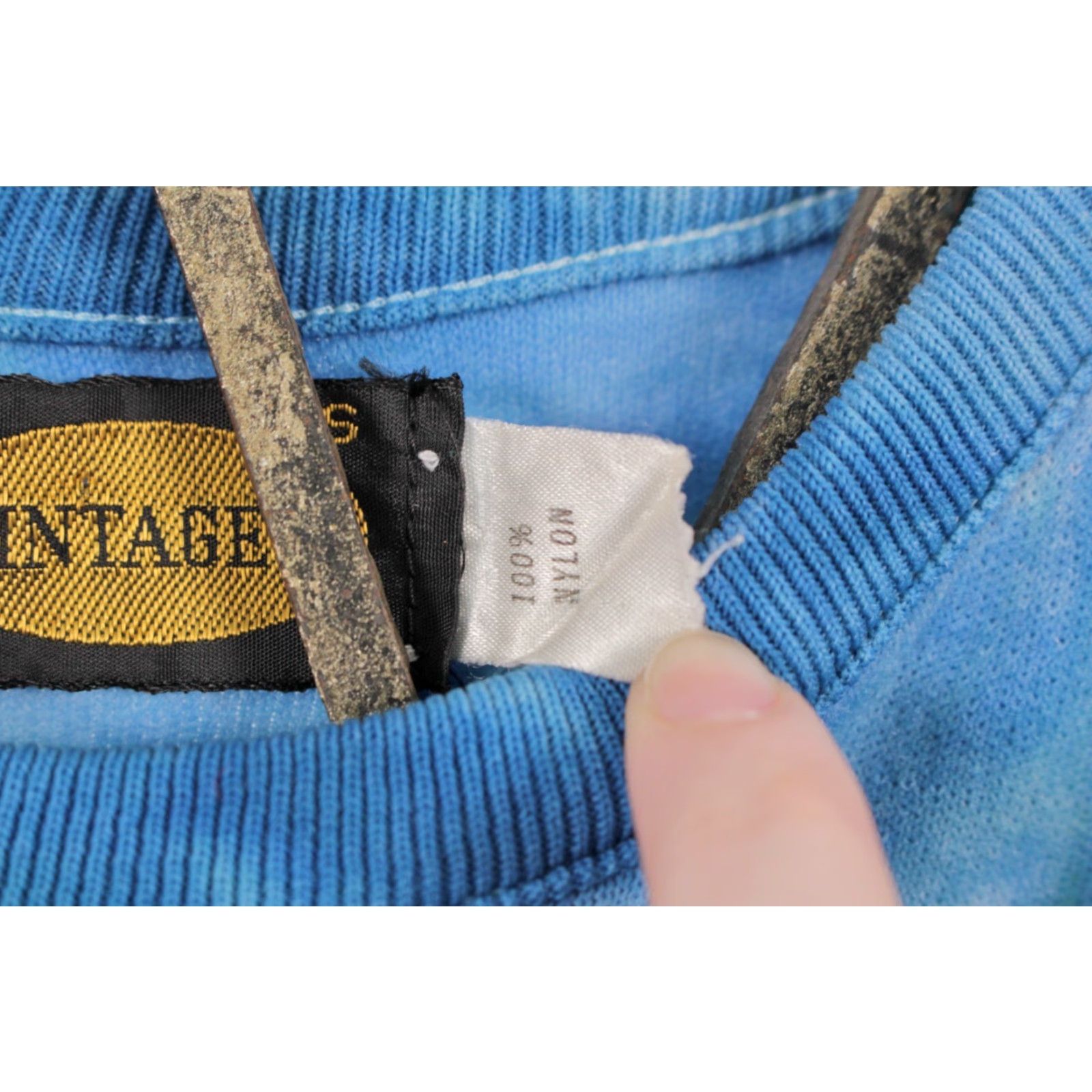 Vintage VINTAGE 60s Nylon Shirt Short Sleeve Hippy Blue Green Tie Dye Sz XS 1960s Men's (Regular) Shirt Size US S / EU 44-46 / 1 - 3 Thumbnail