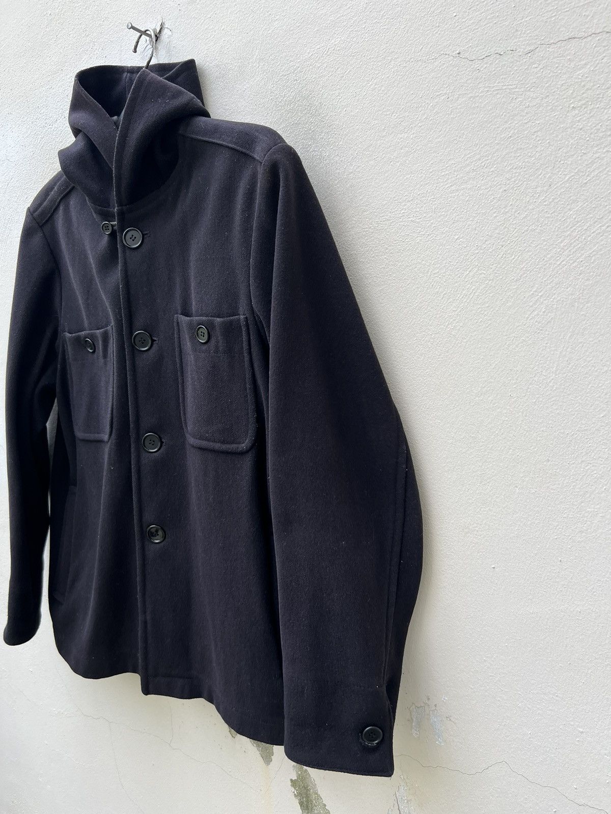 Margaret Howell Vintage Margaret Howell Black Wool Hoodie Jacket Size US L / EU 52-54 / 3 - 11 Thumbnail