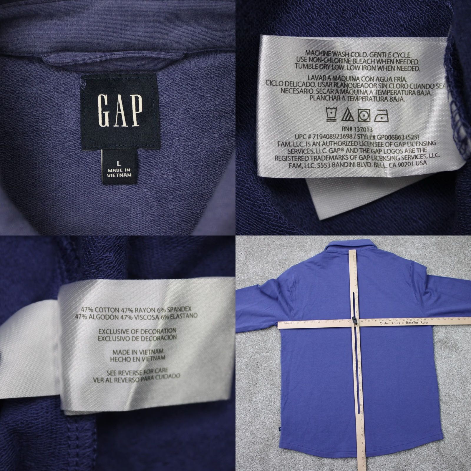 Gap Gap Shirt Mens Large Button-Down Knit Blue NWT Stretch Regular Size Shirt Size US L / EU 52-54 / 3 - 8 Thumbnail