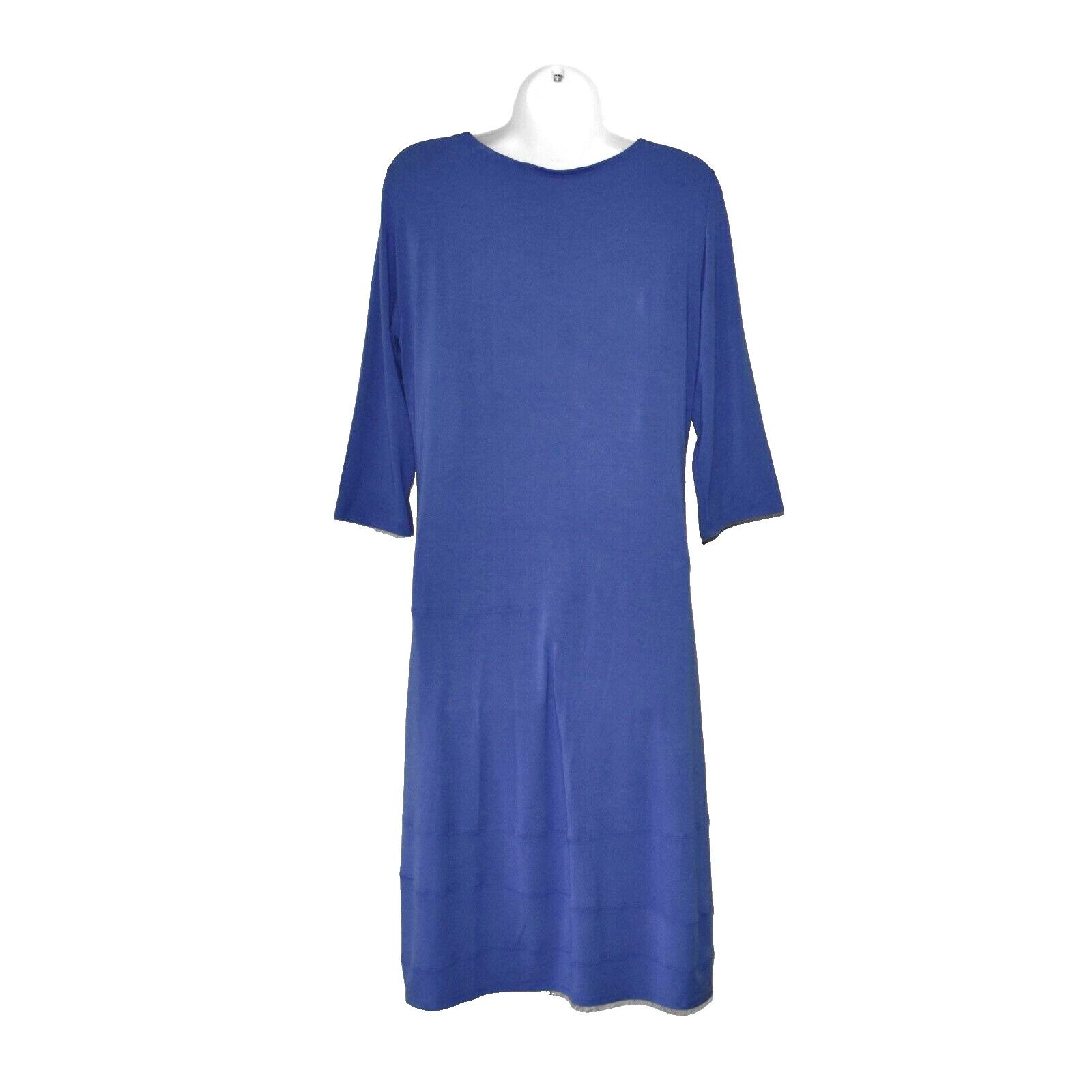 Eileen Fisher EILEEN FISHER Stretch Rayon Jersey 3/4 Sleeve Midi Dress M Size M / US 6-8 / IT 42-44 - 2 Thumbnail