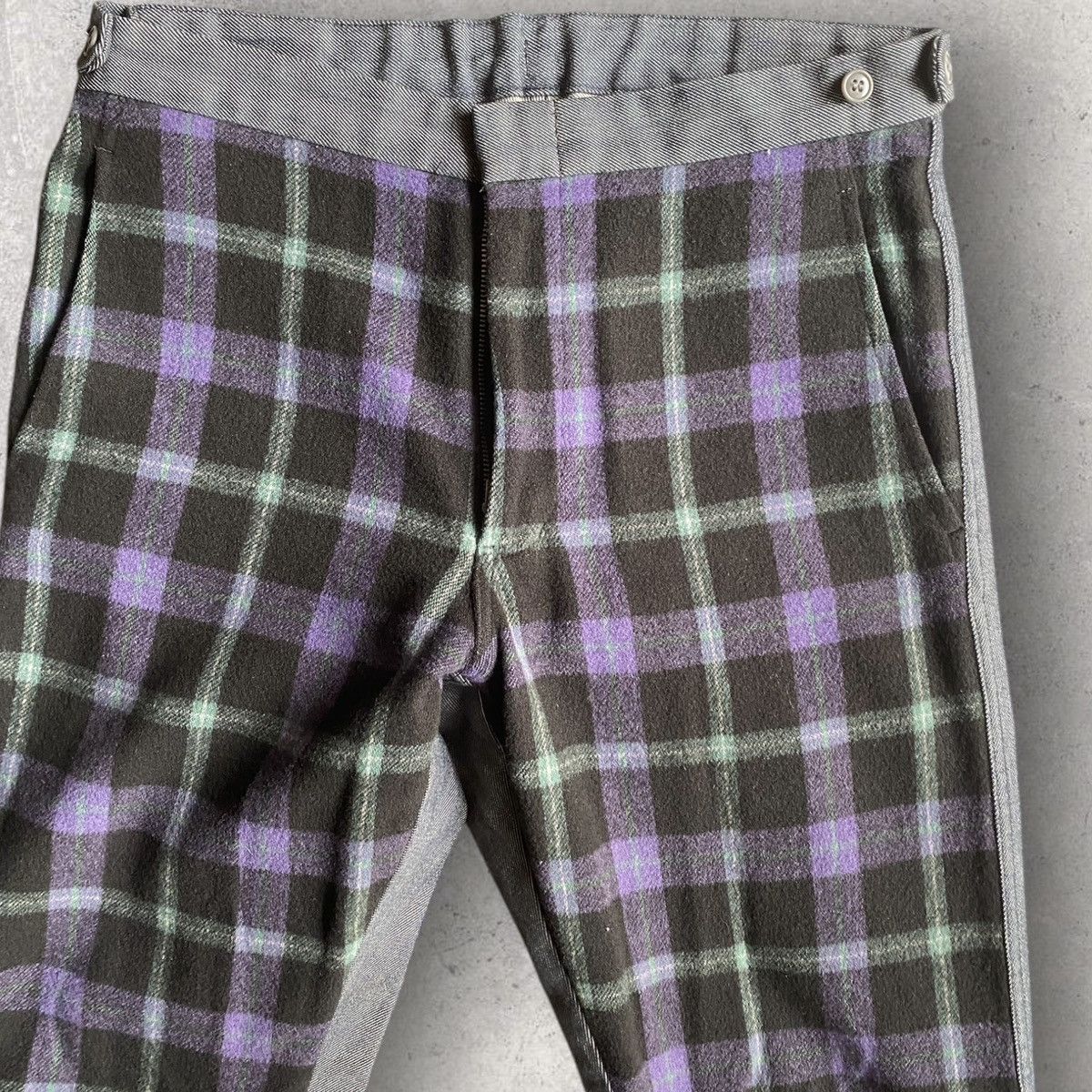 Comme des Garcons Vintage AW00” Front Plaid Denim Pants Size US 32 / EU 48 - 2 Thumbnail
