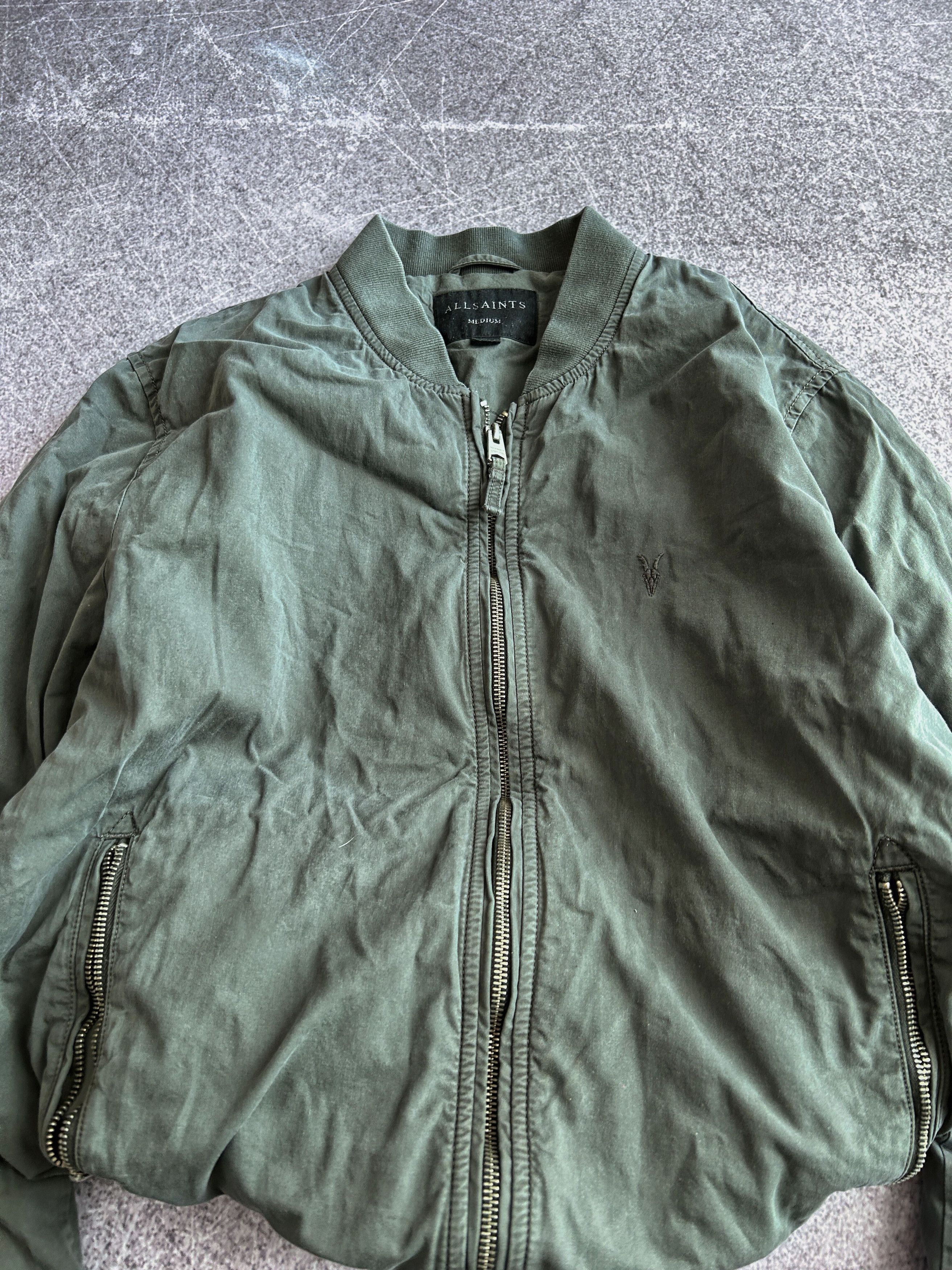Allsaints AllSaints Cropped Bomber Jacket Green Y2K Streetwear Fit Size US M / EU 48-50 / 2 - 4 Thumbnail