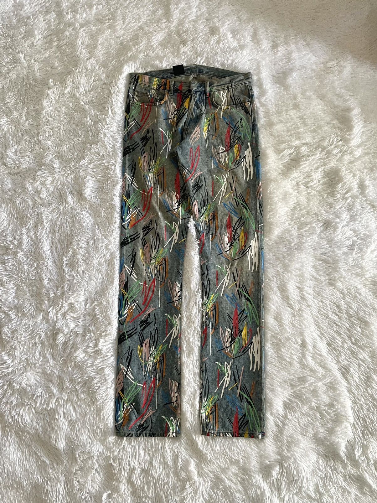 Dior Dior KVA SS15 Scribble Denim Size US 29 - 1 Thumbnail