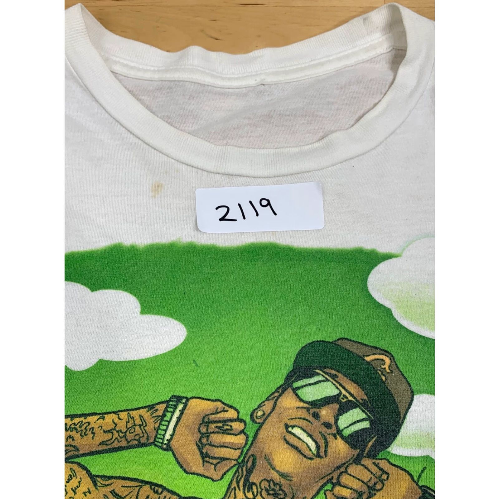 Vintage Wiz Khalifa T Shirt White Short Sleeve Size L DISTRESS 2119 Men's Crew Neck Graphic Regular Fit Size US L / EU 52-54 / 3 - 4 Thumbnail