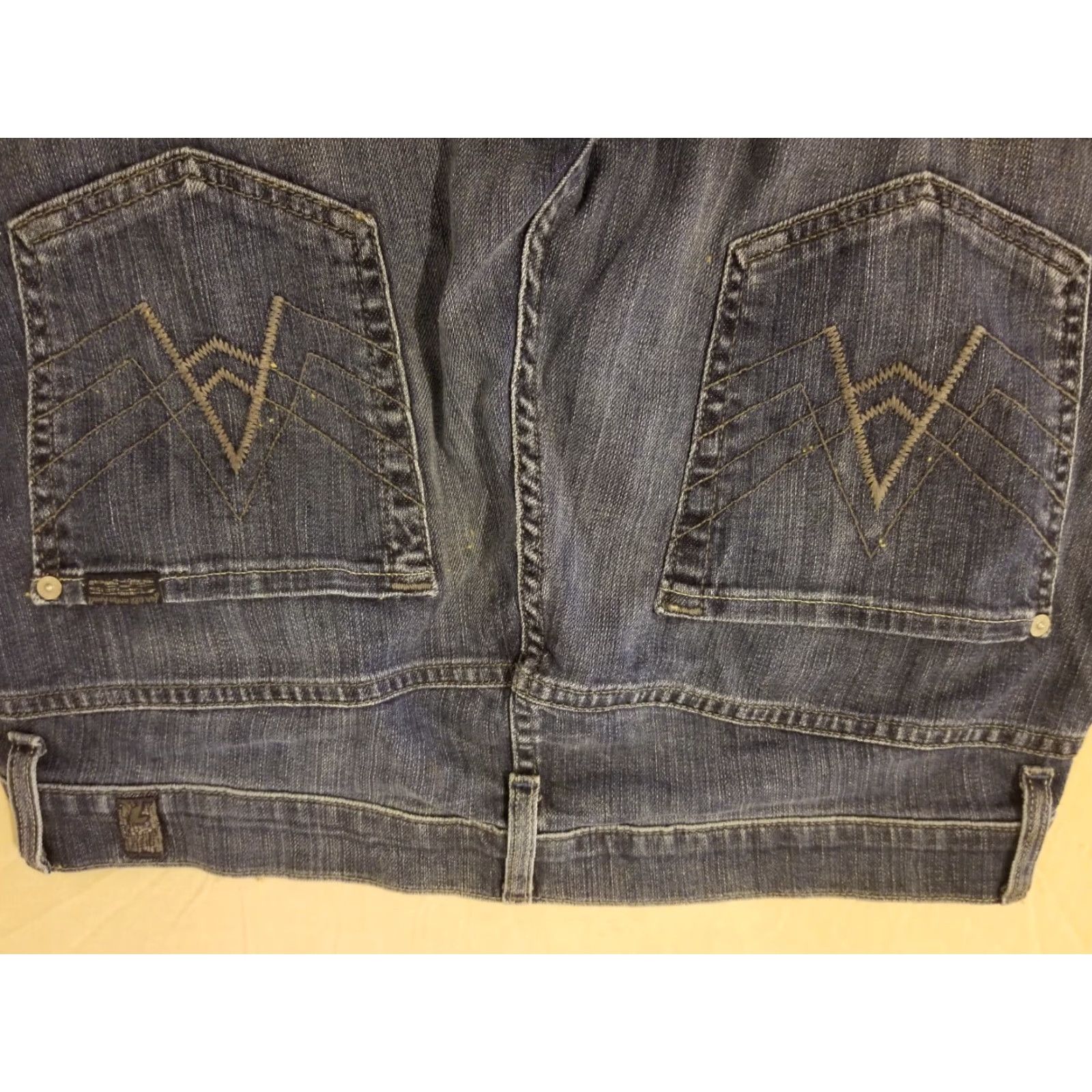 7 For All Mankind Mens Jeans 7 For All Mankind Blue Bootcut Denim 34x28 Stretch Regular 34 Inseam Men 28 Mens Size US 34 / EU 50 - 2 Thumbnail