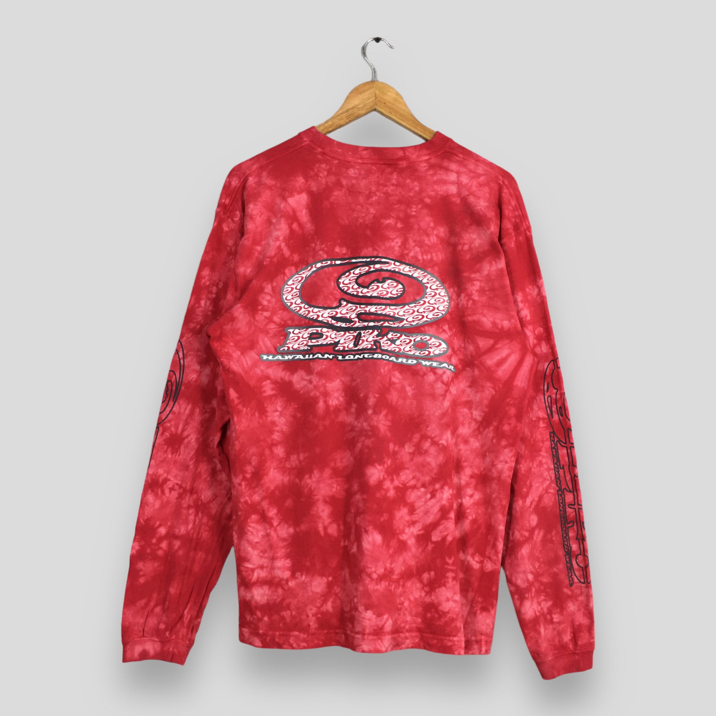 Life's a Beach Vintage 90's Piko Hawaiian Longboard Wear Red T shirt L Size US L / EU 52-54 / 3 - 1 Thumbnail