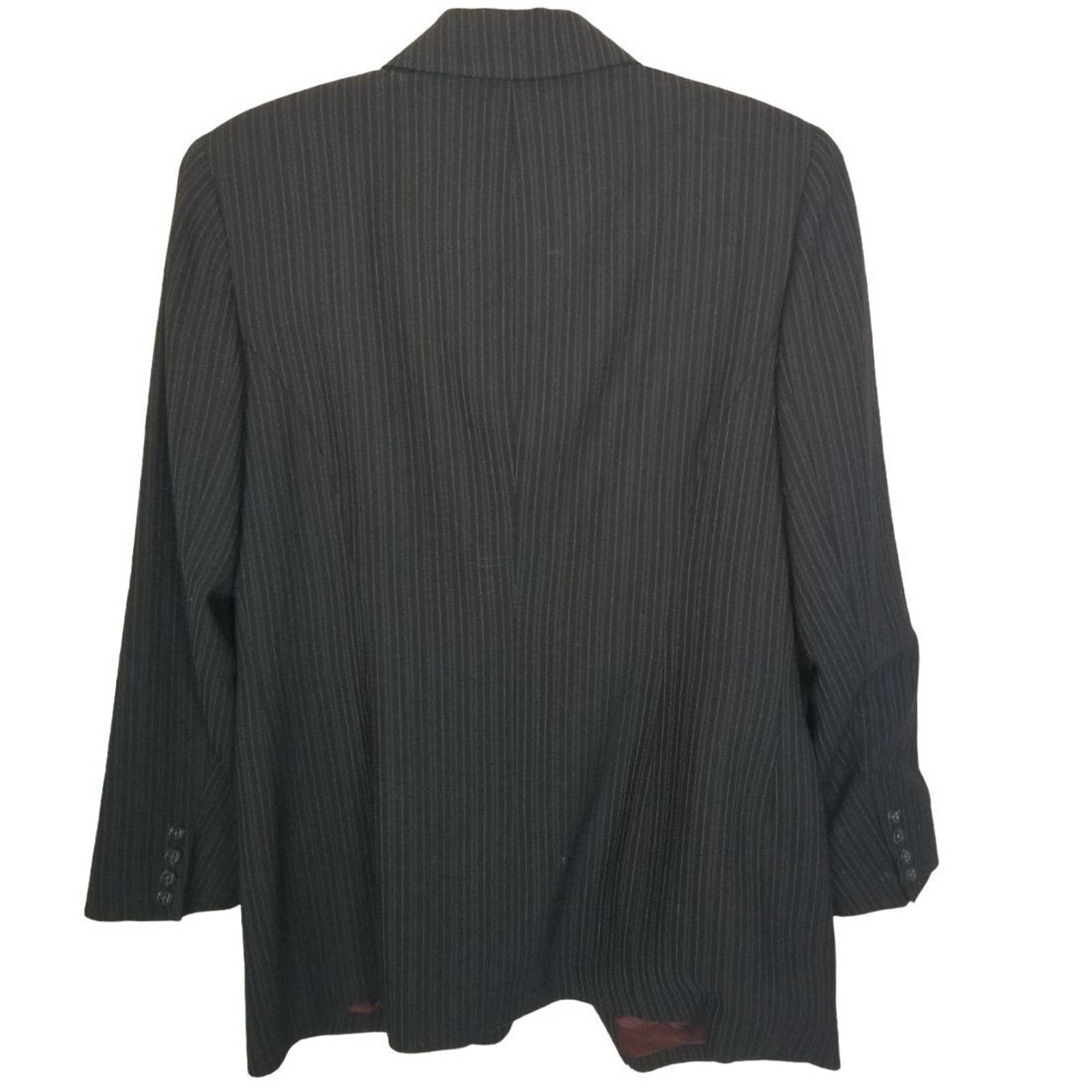 Emanuel Ungaro Vintage Emanuel Ungaro Womens Wool Blazer Striped 8P Career Size M / US 6-8 / IT 42-44 - 8 Thumbnail