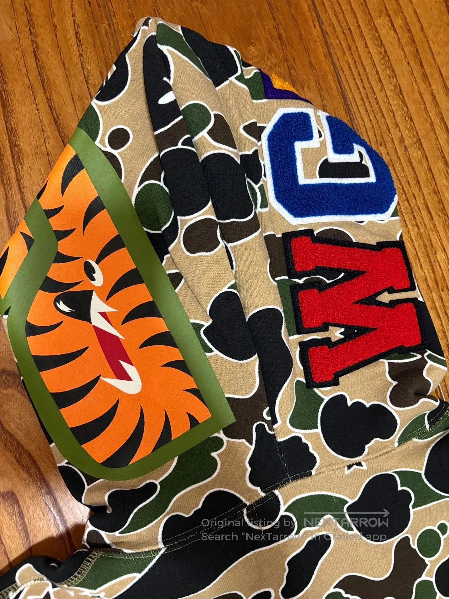 Bape BAPE Meteor Yellow Camo Shark Hoodie. Size US XL / EU 56 / 4 - 3 Thumbnail
