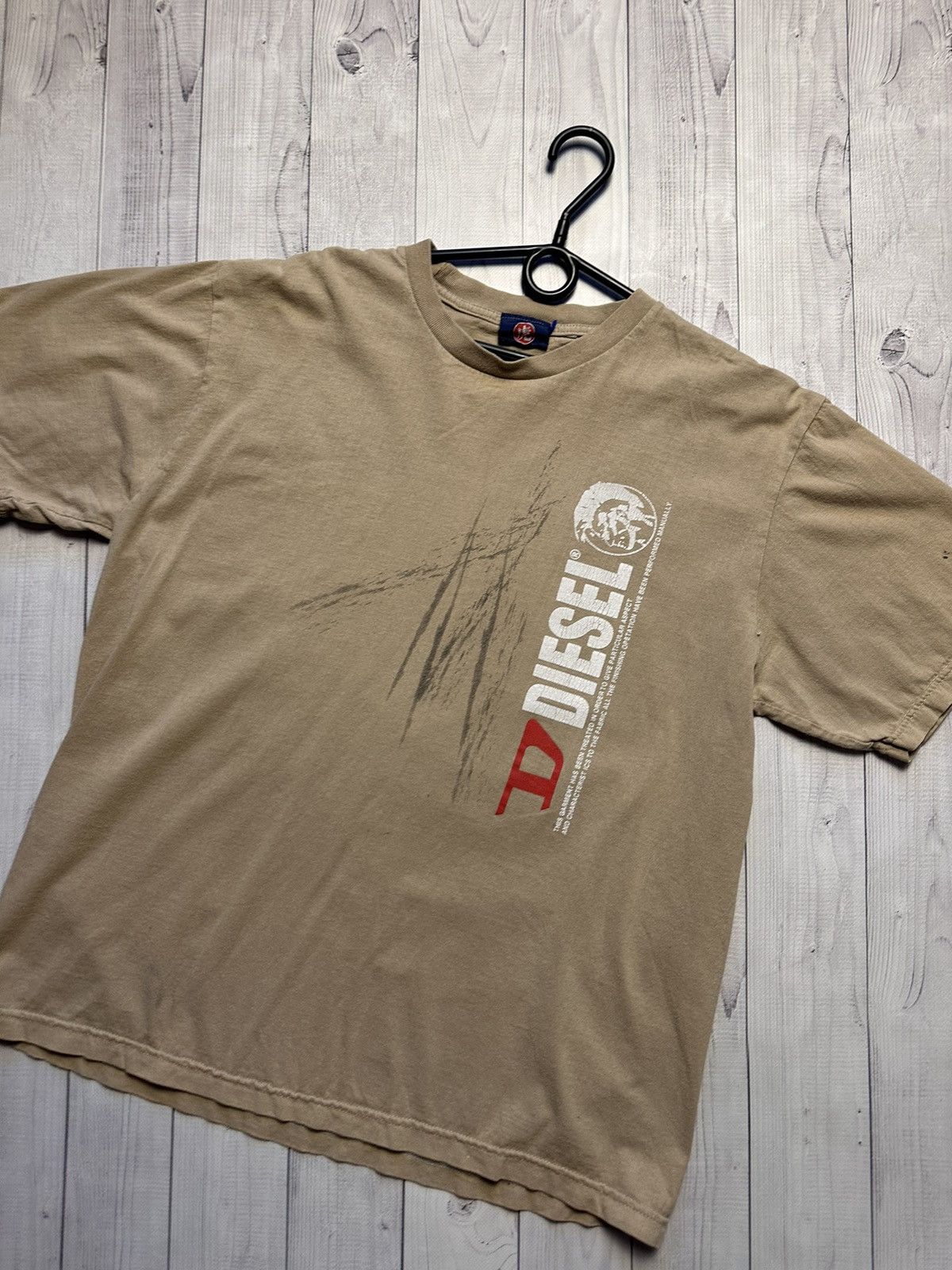 Diesel Vintage Diesel Beige tee big logo size L rare distressed Size US L / EU 52-54 / 3 - 3 Thumbnail