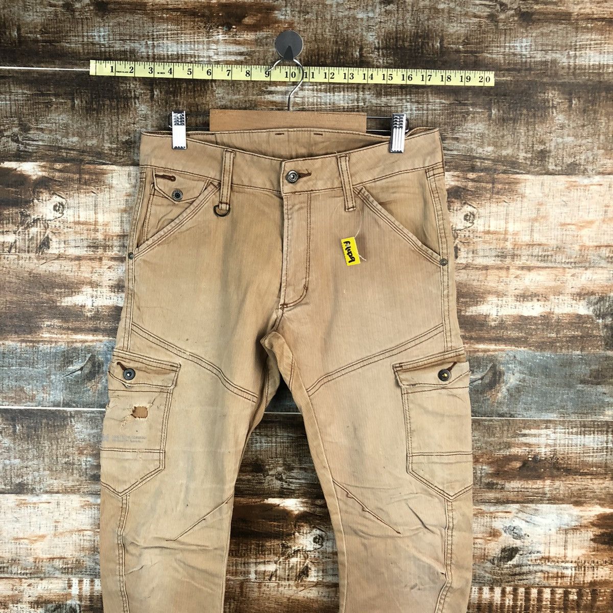 Japanese Brand Iz Frontier Brown Cargo Multipocket Pants #A1429 Size US 30 / EU 46 - 4 Thumbnail