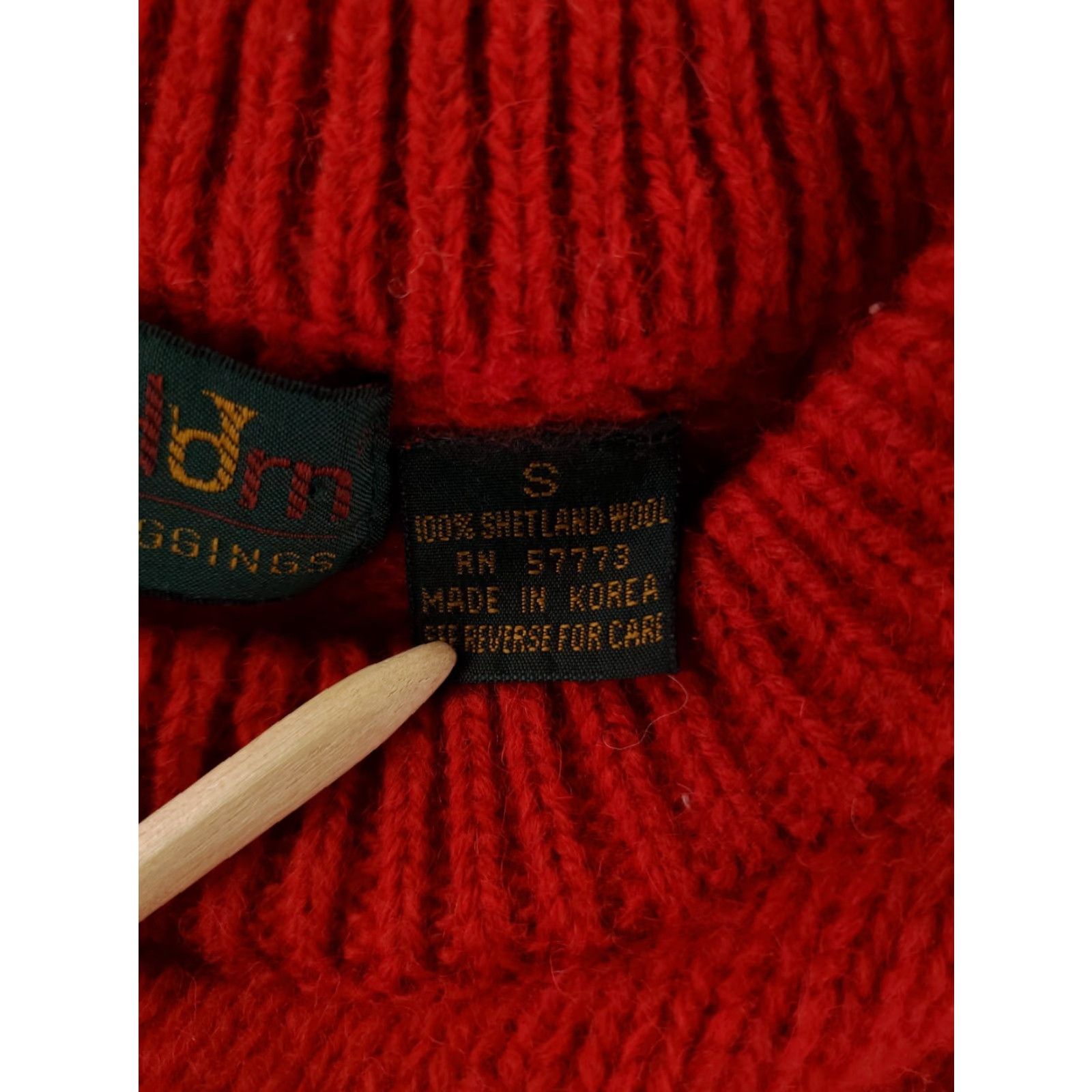 Vintage Hunting Horn Sweater 100% Shetland Wool Nordic Red White Blue Mens S Pullover Red Nordic Wool Mens S Size US M / EU 48-50 / 2 - 2 Thumbnail