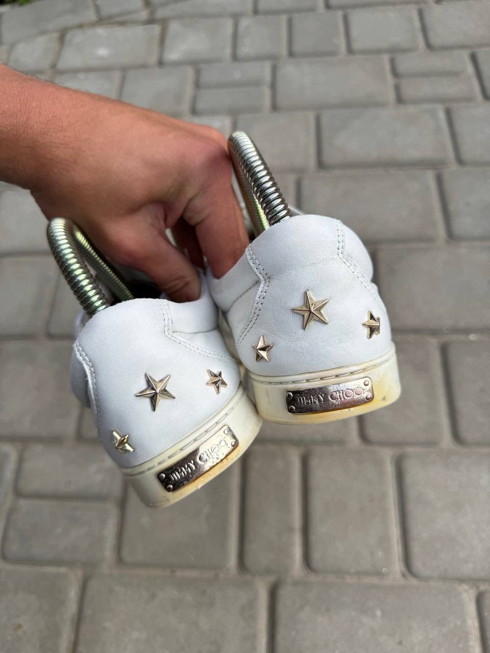Jimmy Choo Vintage Sneakers Jimmy Choo White Leather Size US 8 / IT 38 - 3 Thumbnail