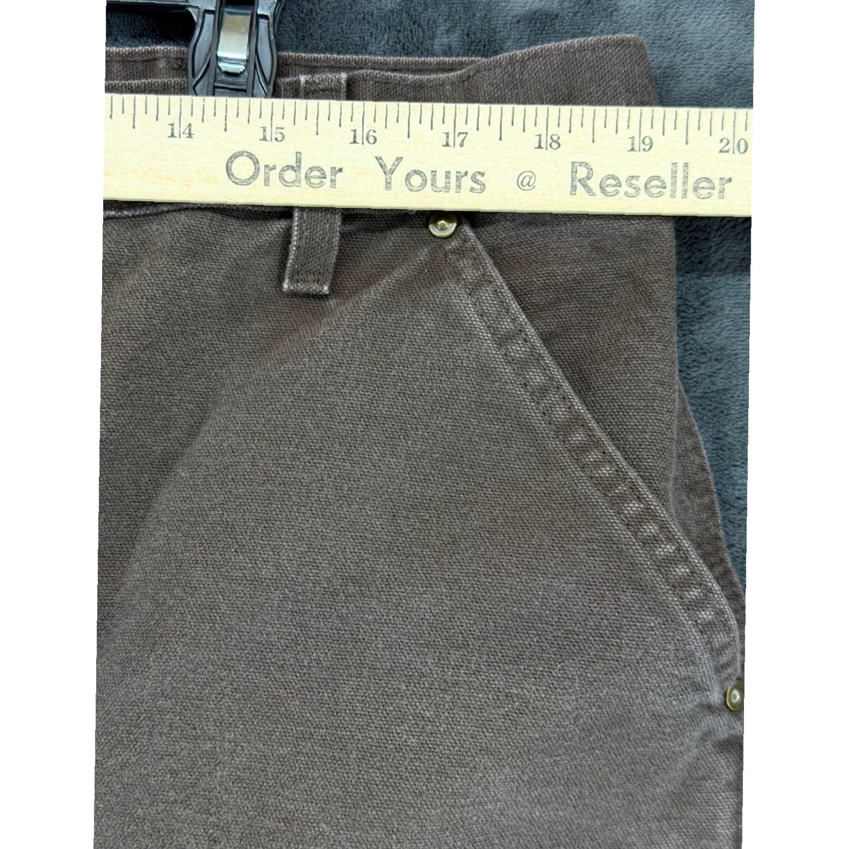 Carhartt VINTAGE? No — Carhartt B136 DKB Double Front Work Pants Dark Brown Dungaree Fit Mens 40x32 Size US 40 / EU 56 - 7 Thumbnail