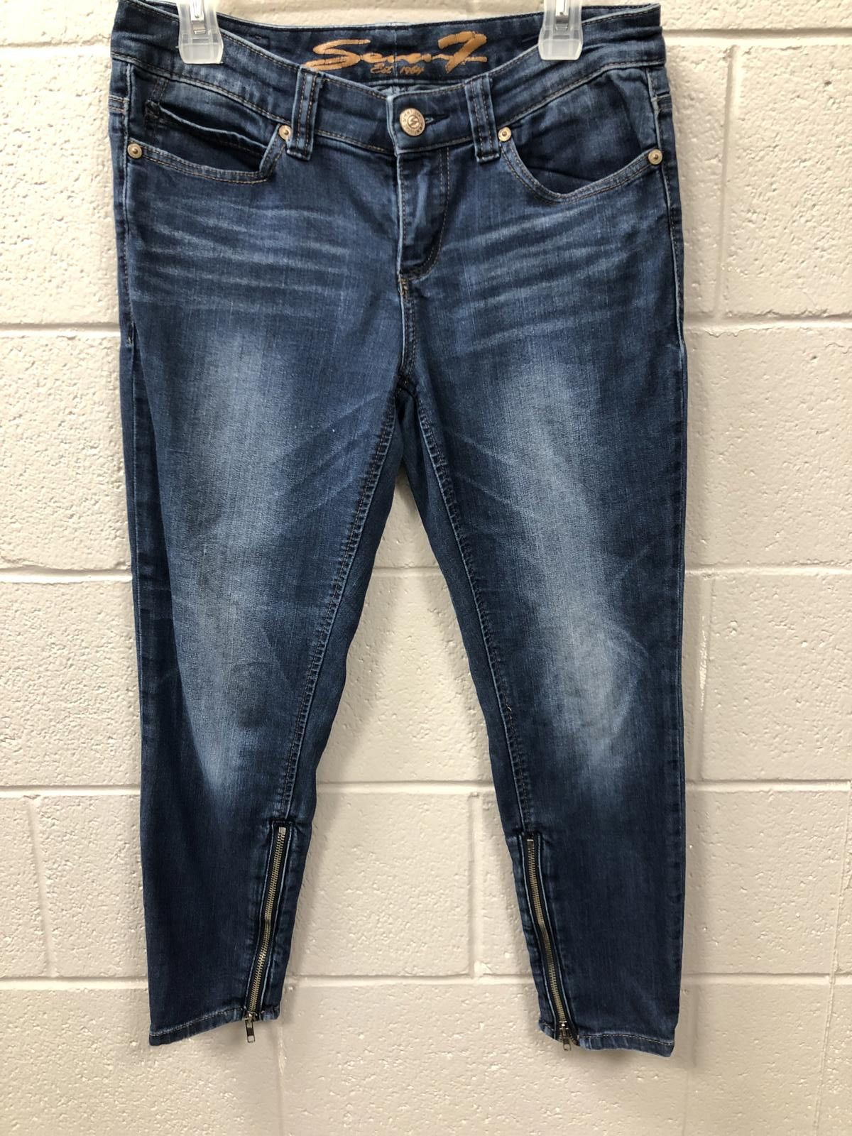 Studio Seven Stylish Seven7 Women's Denim Jeans with Zipper Detail Size 29" - 1 Thumbnail