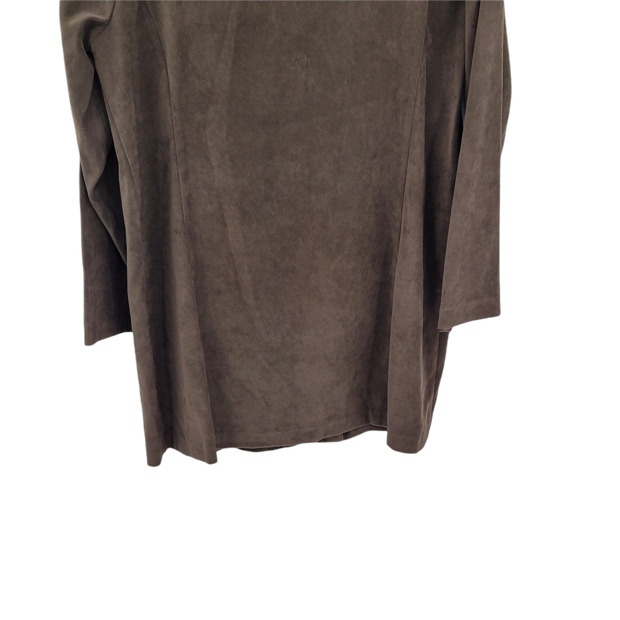 Vintage Vtg Vegan Ultrasuede Shacket Sz 16 Brown Equestrian Trench B Size XXL / US 16-18 / IT 52-54 - 7 Thumbnail