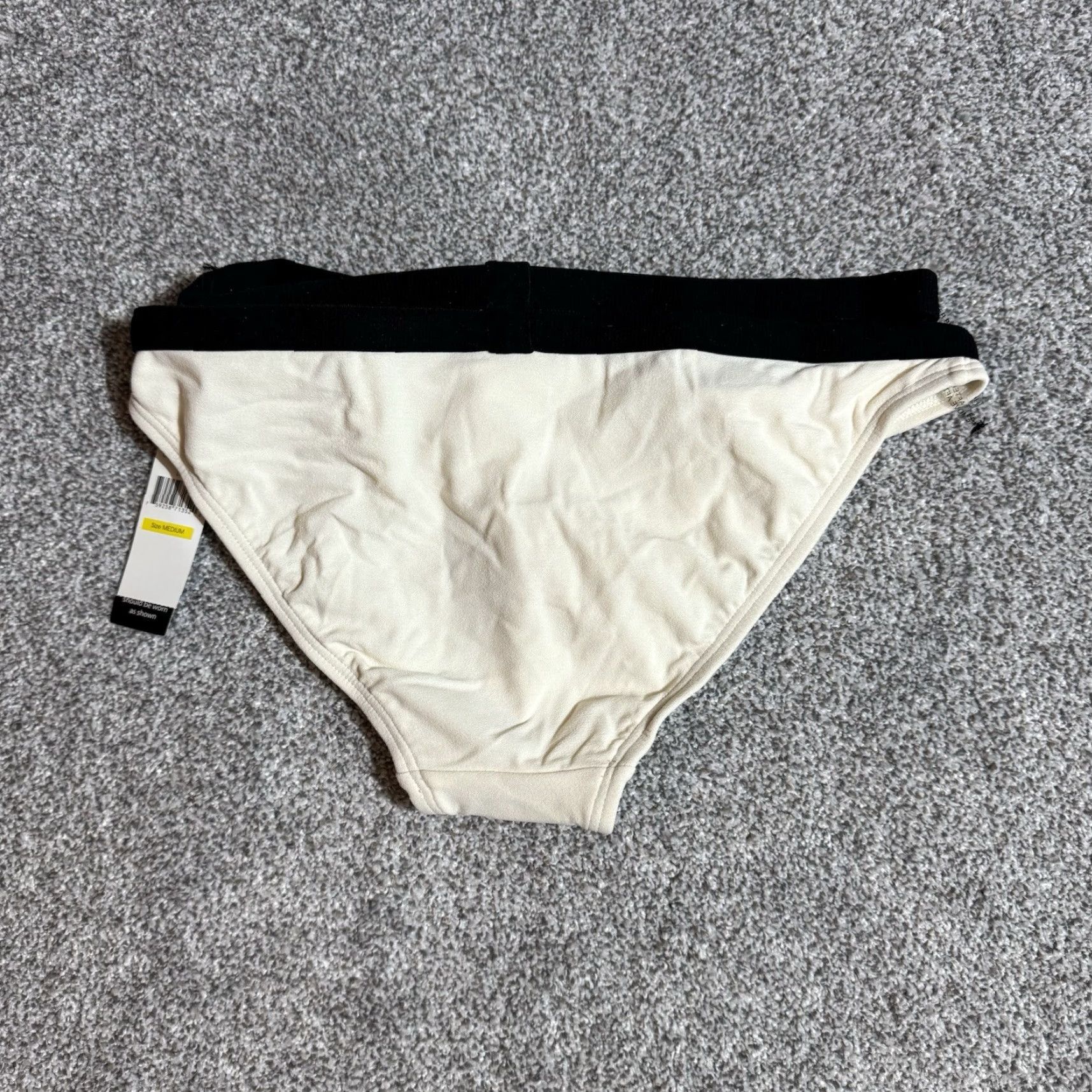 Vintage Carmen Marc Valvo Bikini Bottom M Women Ivory Designer Luxury Resort Minimalist Size 32" / US 10 / IT 46 - 7 Thumbnail