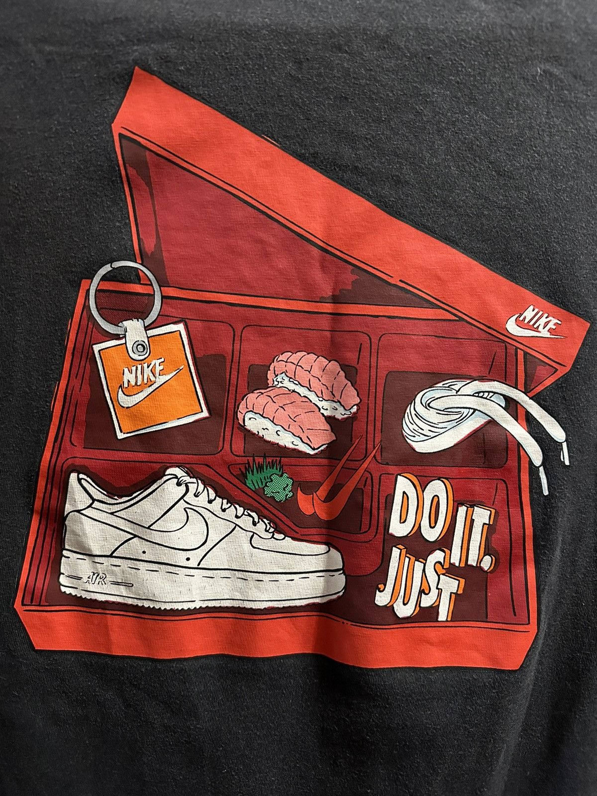 Nike Rare T-Shirt Nike Just Do It Japan Style. Y2K drill swoosh Size US S / EU 44-46 / 1 - 2 Thumbnail