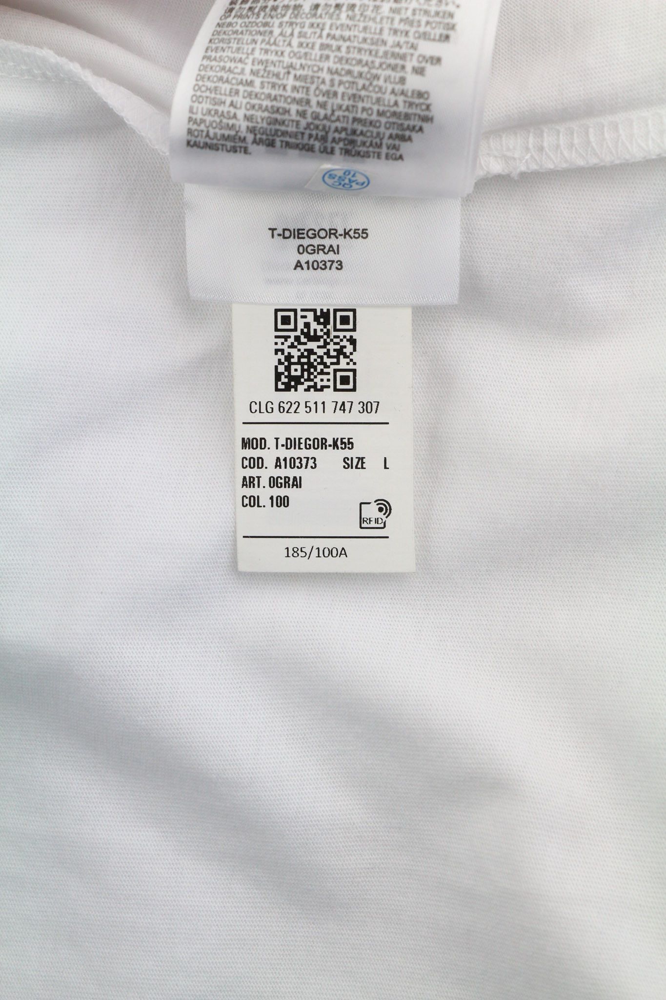 Diesel T-DIEGOR-K55 L Short Sleeve Logo Tee 40265 Size US L / EU 52-54 / 3 - 8 Thumbnail
