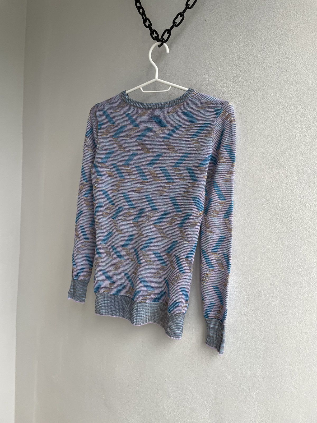 Missoni MISSONI Textured Thin Knit Pullover Sweater Top Long Sleeve Size L / US 10 / IT 46 - 10 Thumbnail