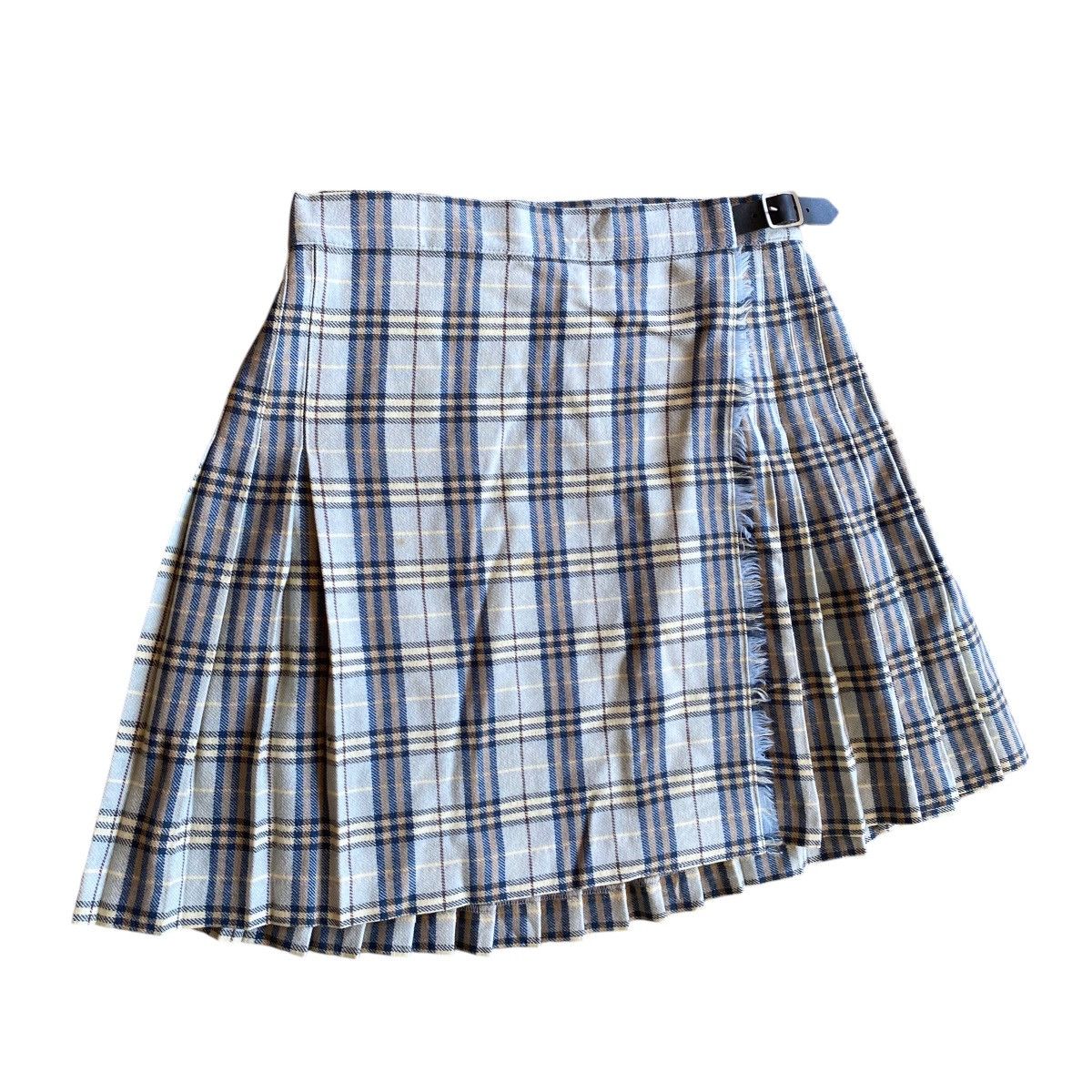 Burberry 💥BURBERRY NOVA CHECK PLEATED SKIRT BABY BLUE Size 27" / US 4 / IT 40 - 3 Thumbnail